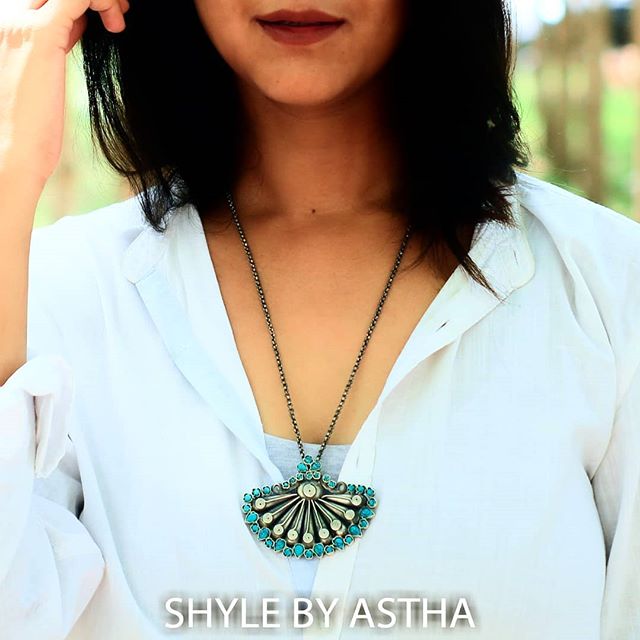 Tattva Turquoise intricate necklace