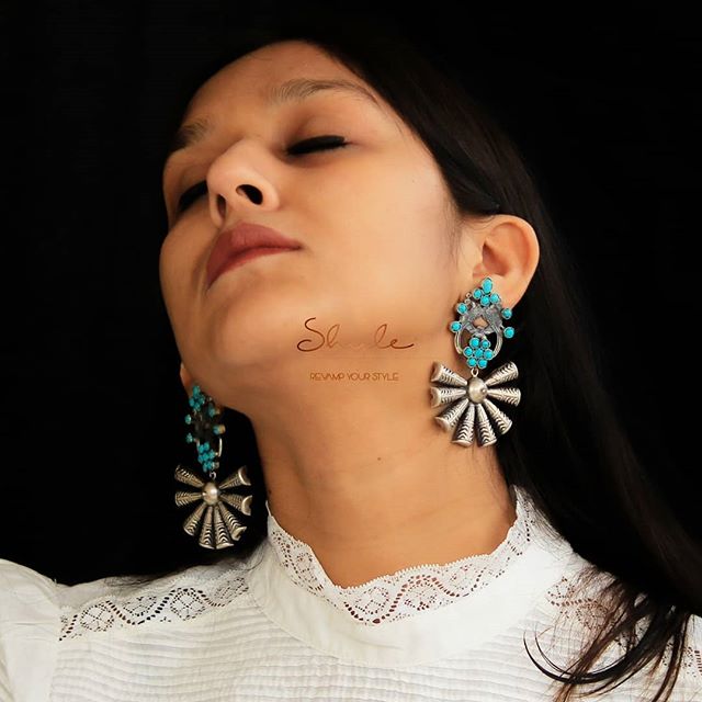 Mizoya Turquoise Textured Classic Earrings