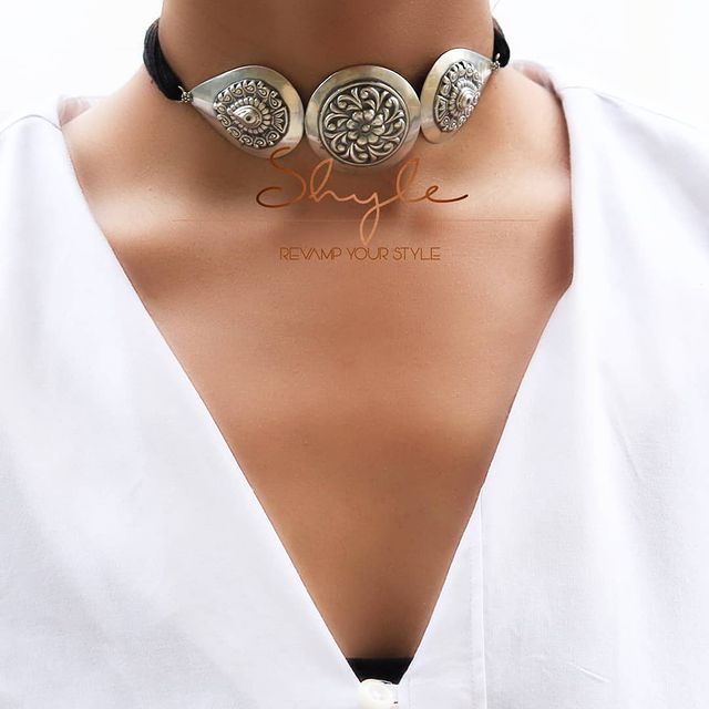 Mizoya Tri Motif Intricate Choker primary