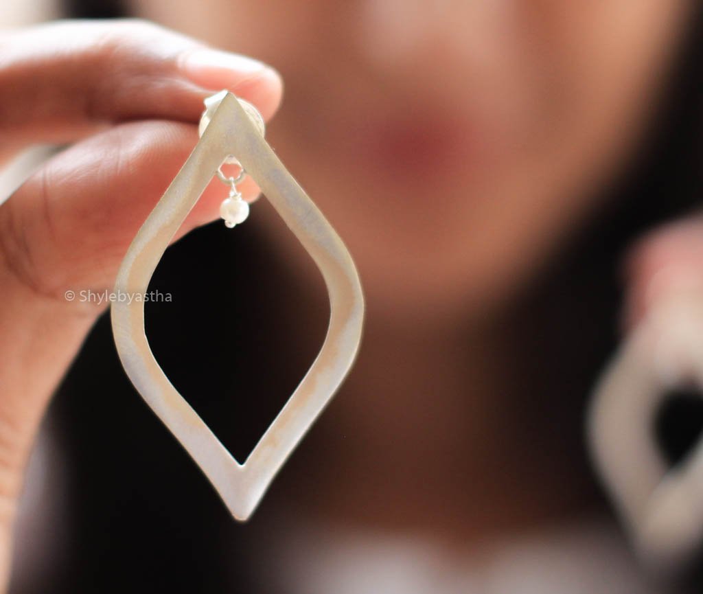 Qurbat Leaf Matte Earrings