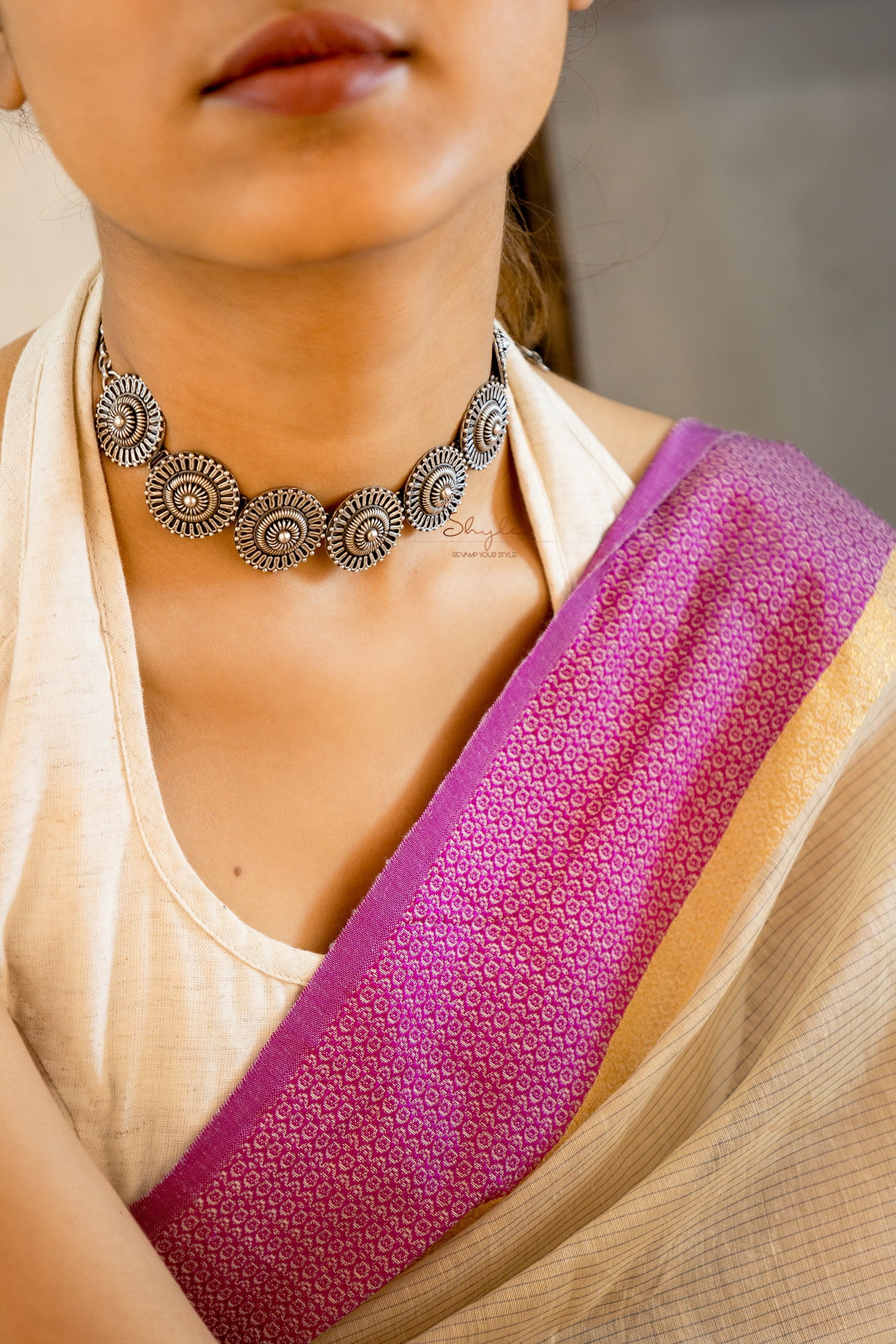 Adya Intricate Motif Sequence Necklace