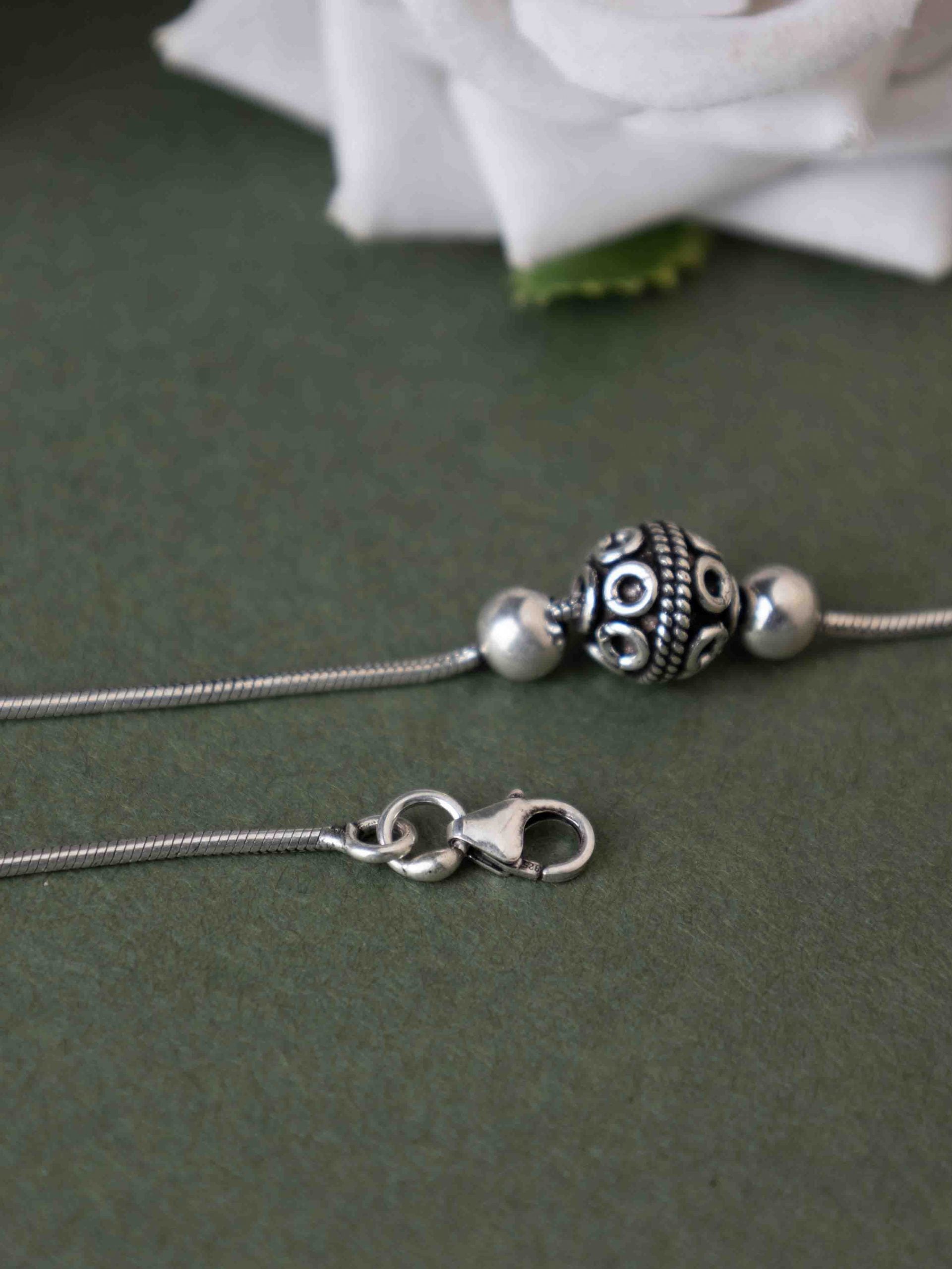 Adya Intricate Ball Motif Everyday Anklet