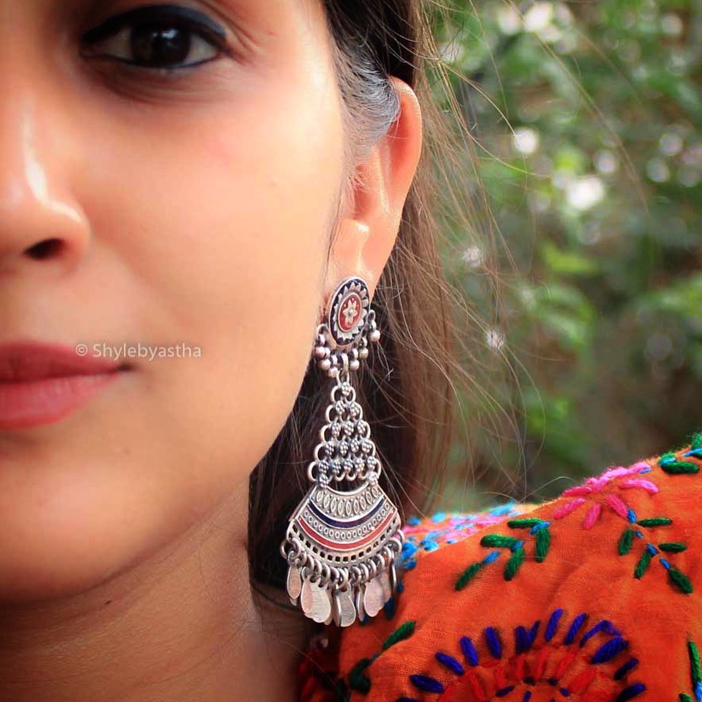 Dulari Handpainted Classic Earrings