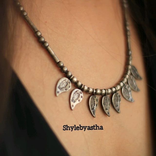 Moh Fish Engraved Carrie Vintage Necklace