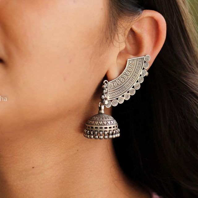 Dulari Intricate Earcuff Jhumka