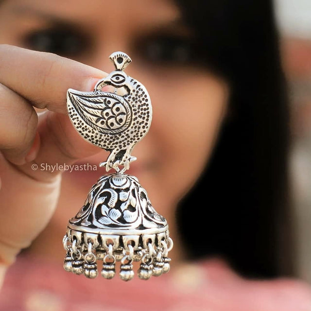 Dulari Peacock Chitai Jhumka