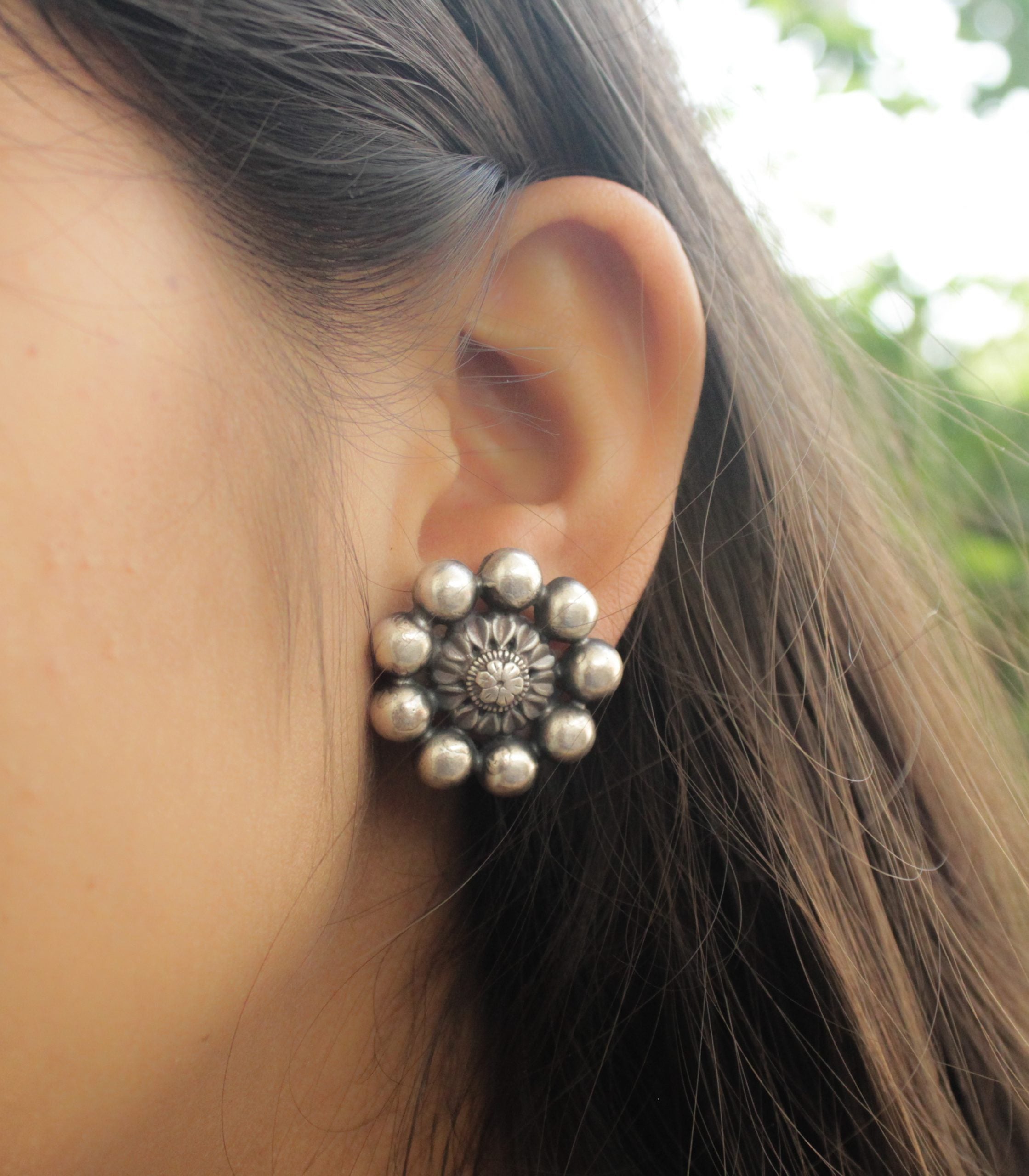 Adya Embossed Quirky Studs