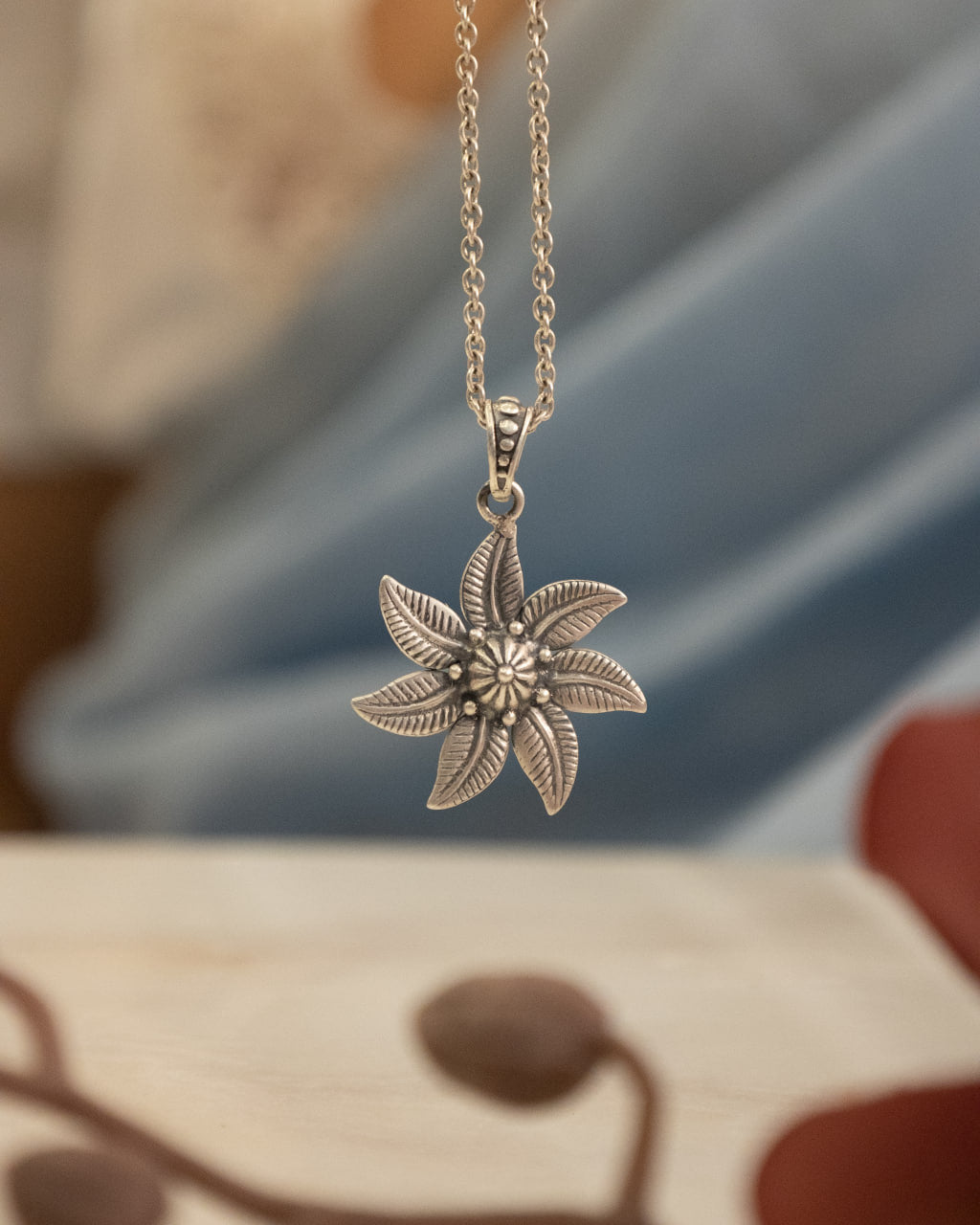 Adya Intricate Flower Necklace
