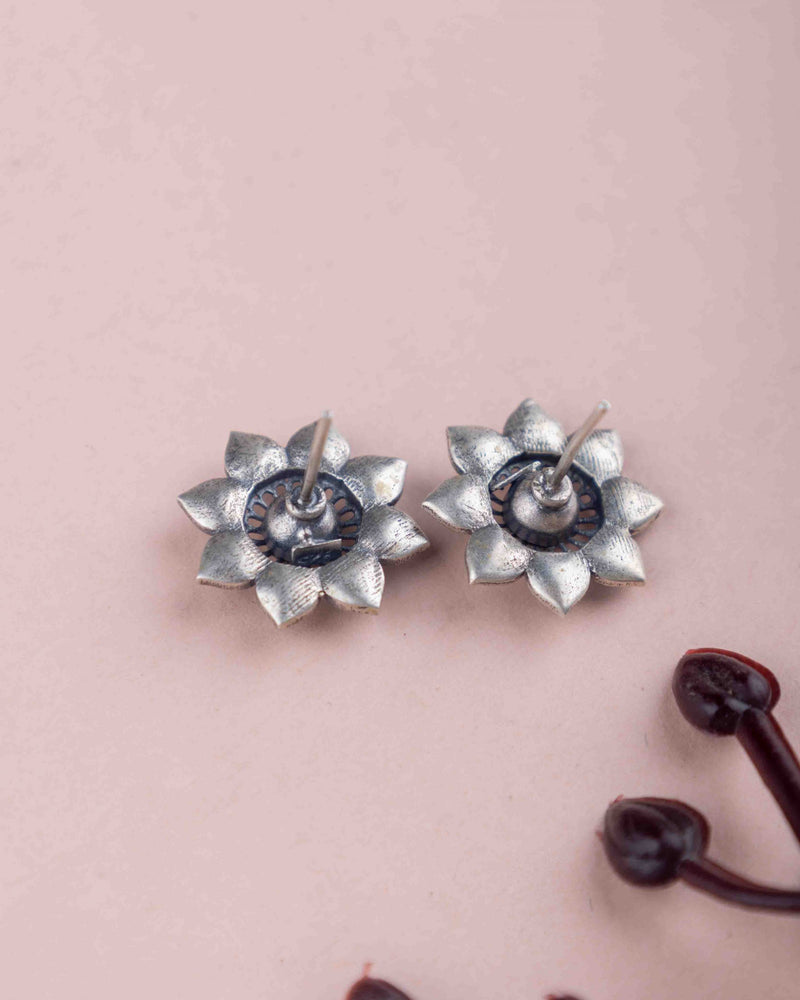Adya Intricate Flower Versatile Necklace Earring Ring Set