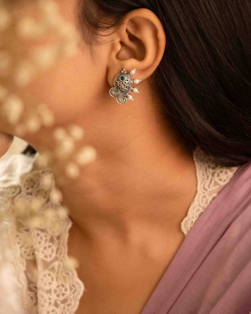 Adya Matsaya Intricate Stud Earring