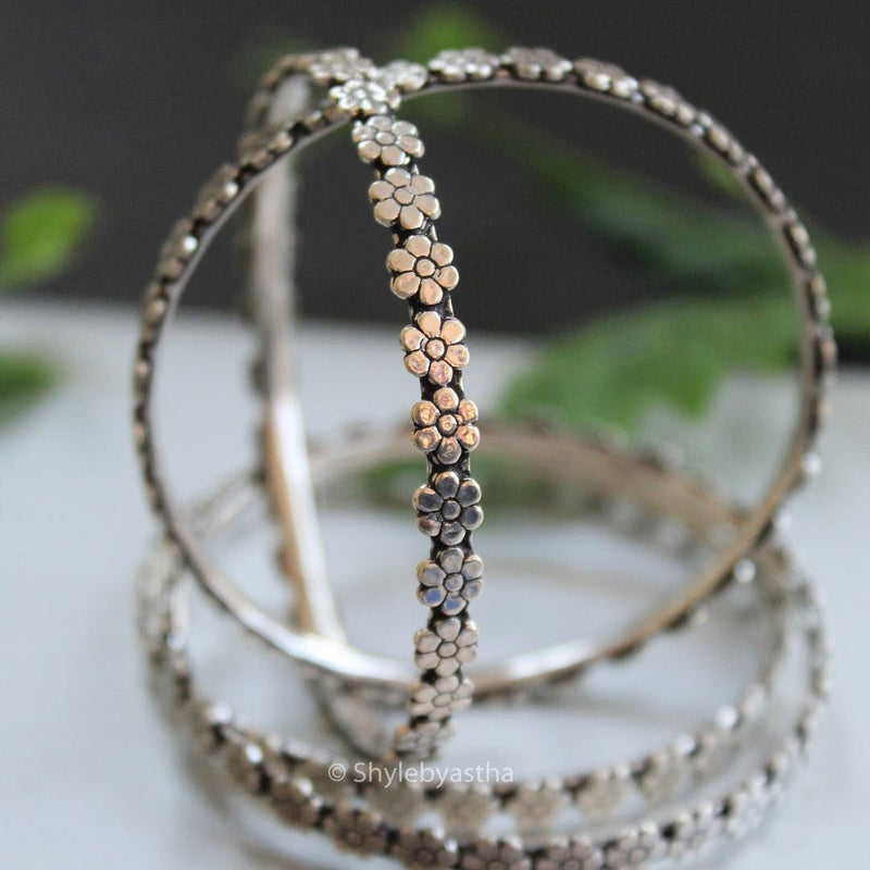 92.5 sterling silver Adya Mini Flower Bangles