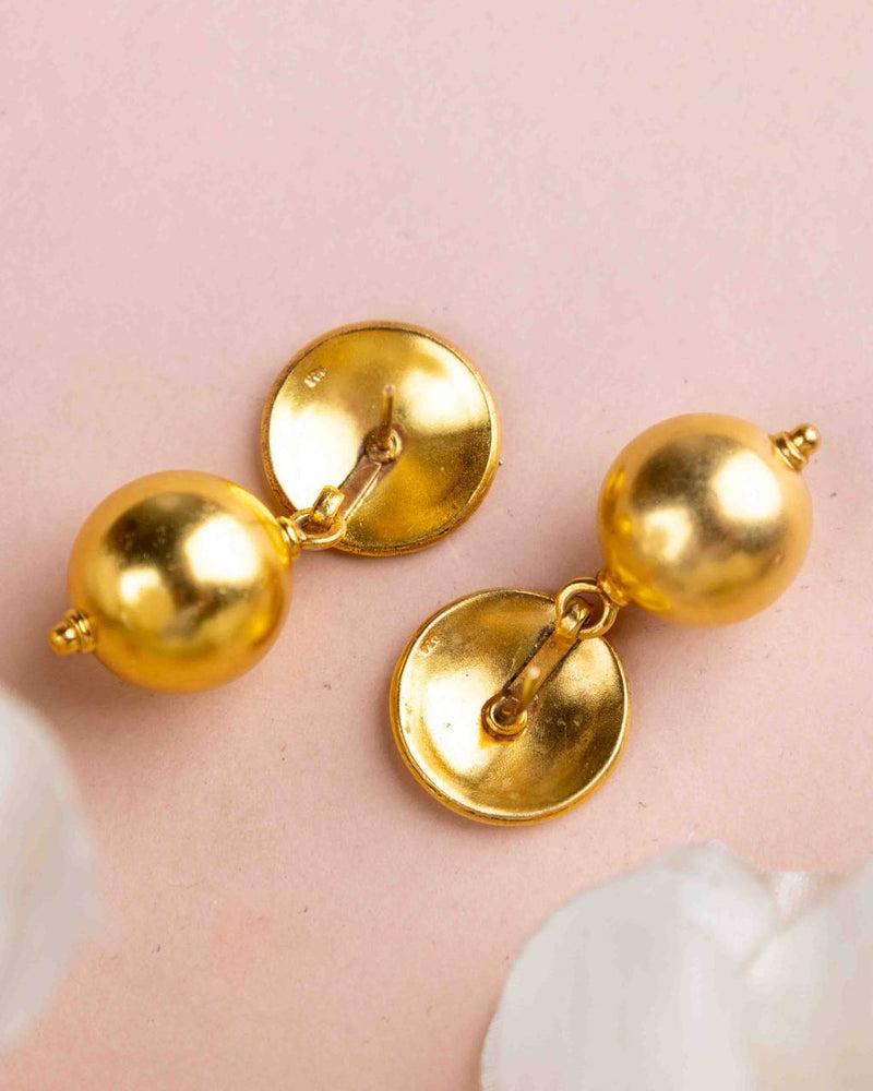 Adya Timeless Gold Plated Ball Necklace Set