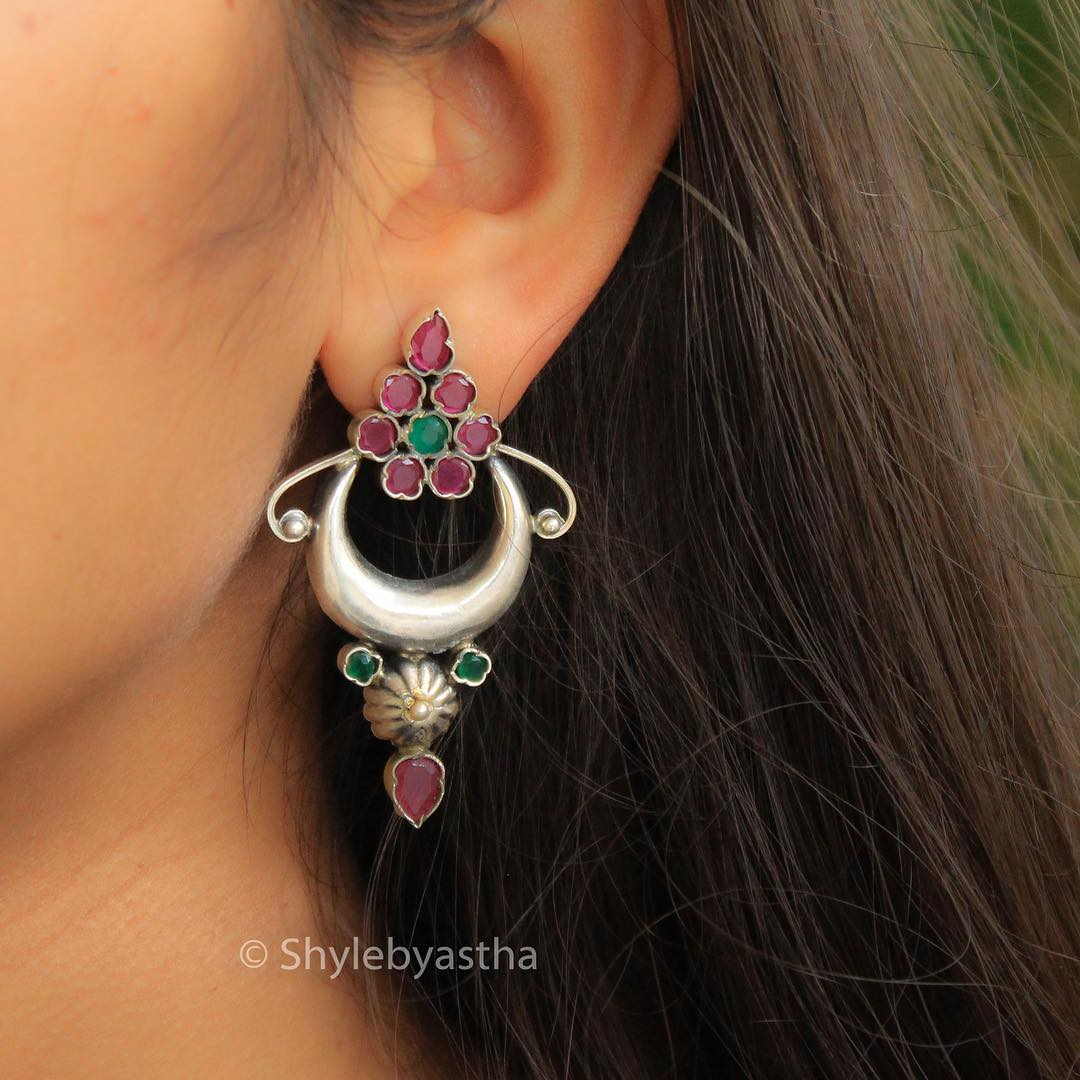 Adya Ruby Emerald Studs