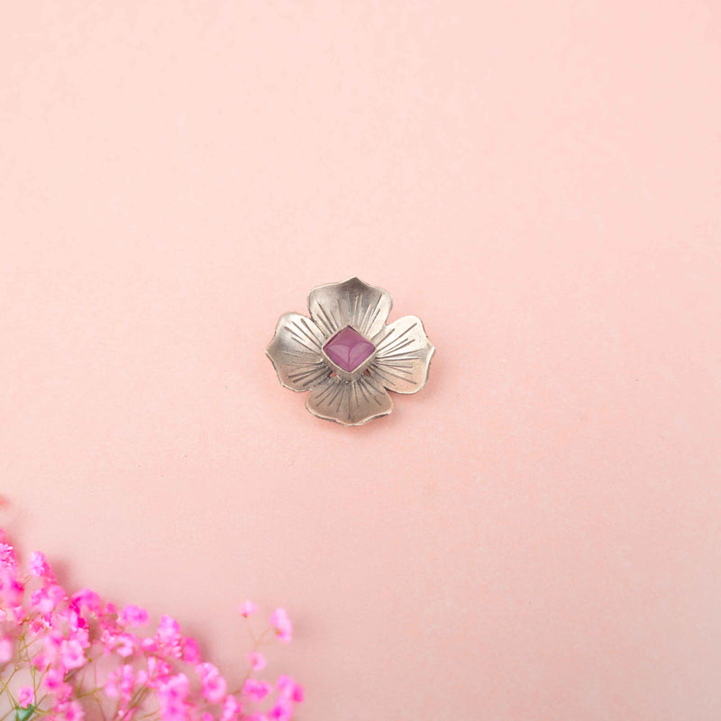 Adya Blush Bloom Flower Drop Pendant