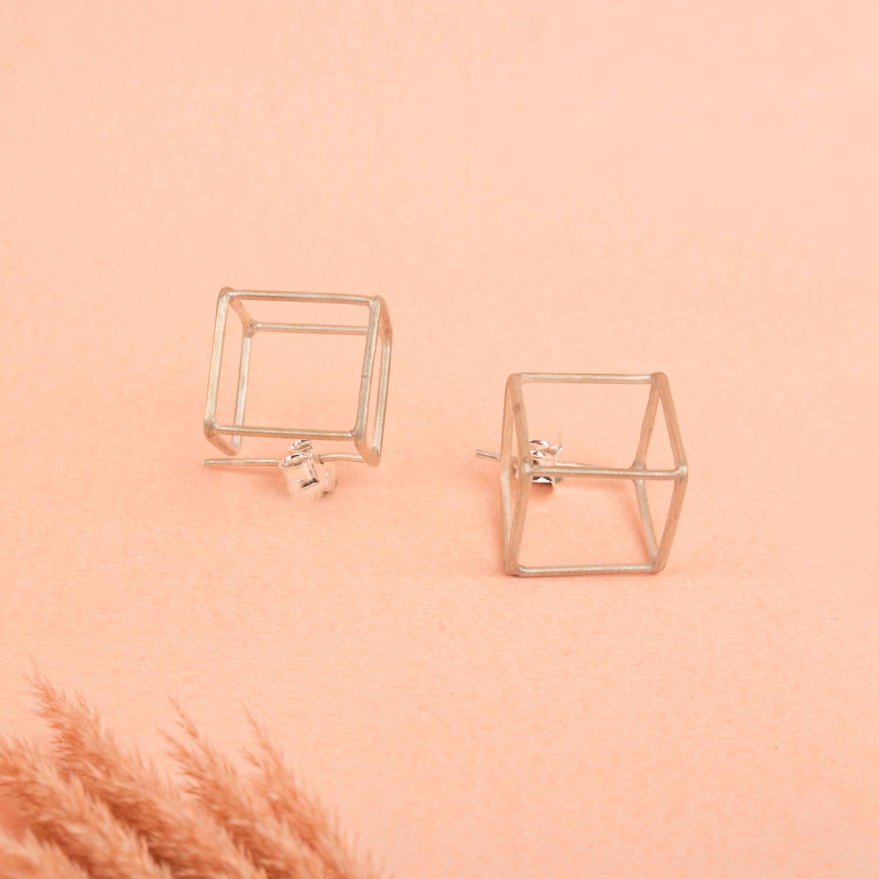 Adya Cube Frame Earrings