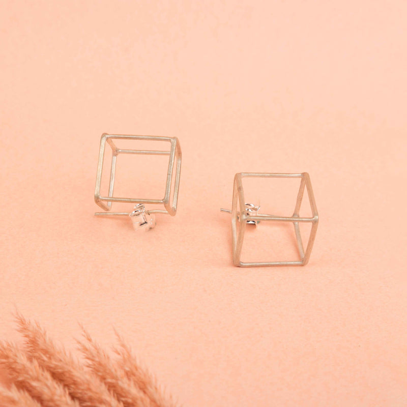 Adya Cube Frame Earrings
