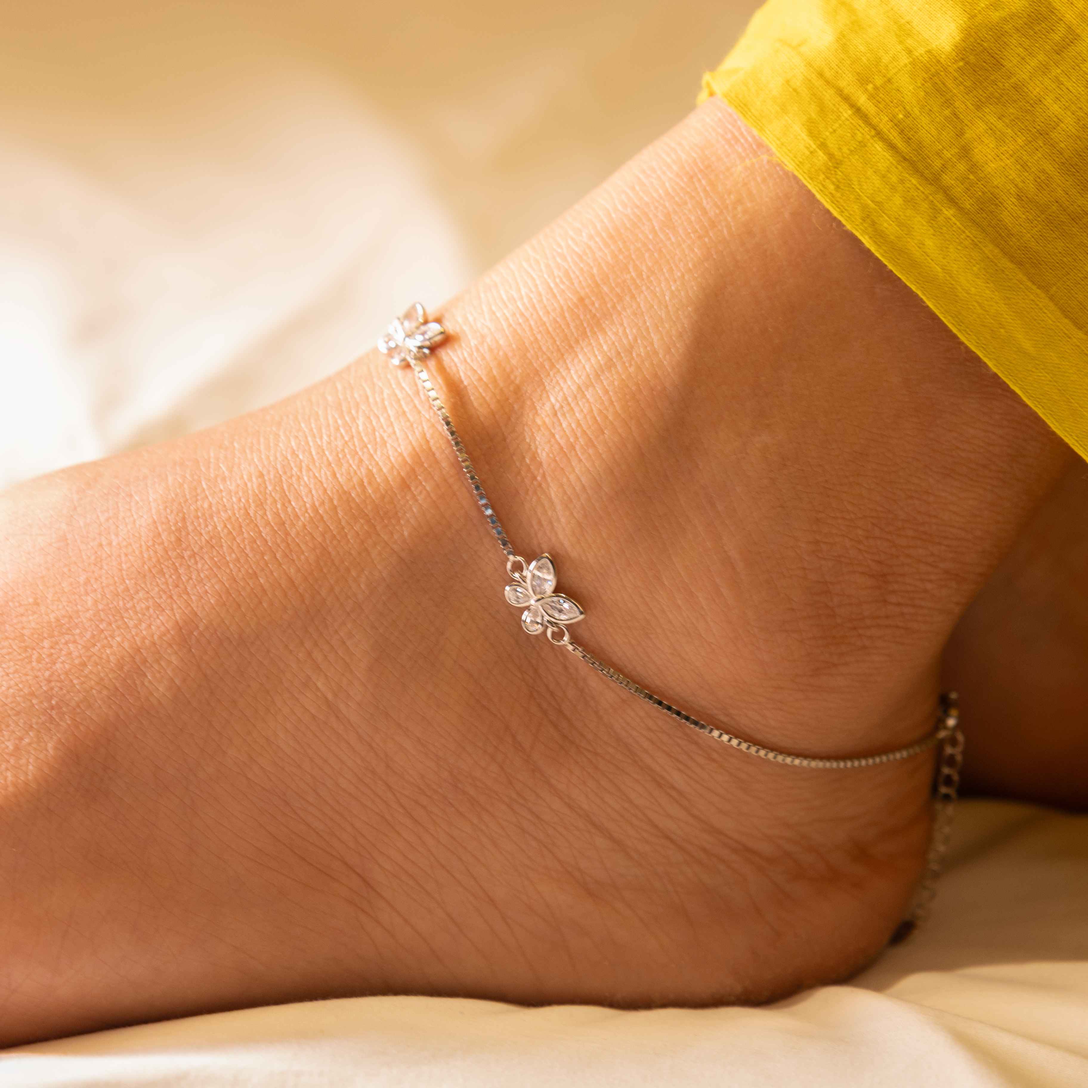 Adya Elegant Butterfly Anklet