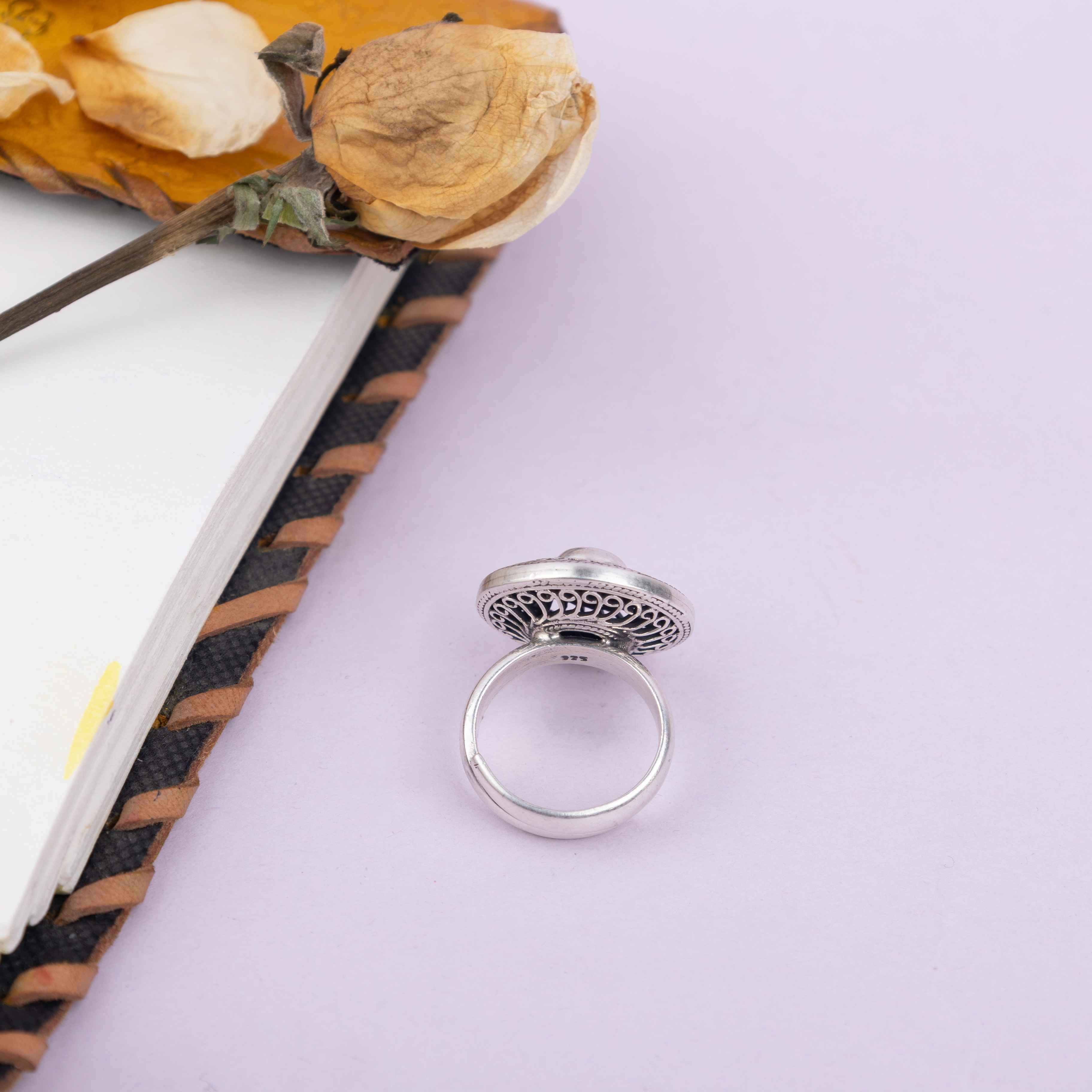 Adya Intricate Carved Embossed Ring