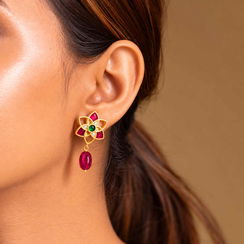 Adya Kundan Gulbahar Earrings