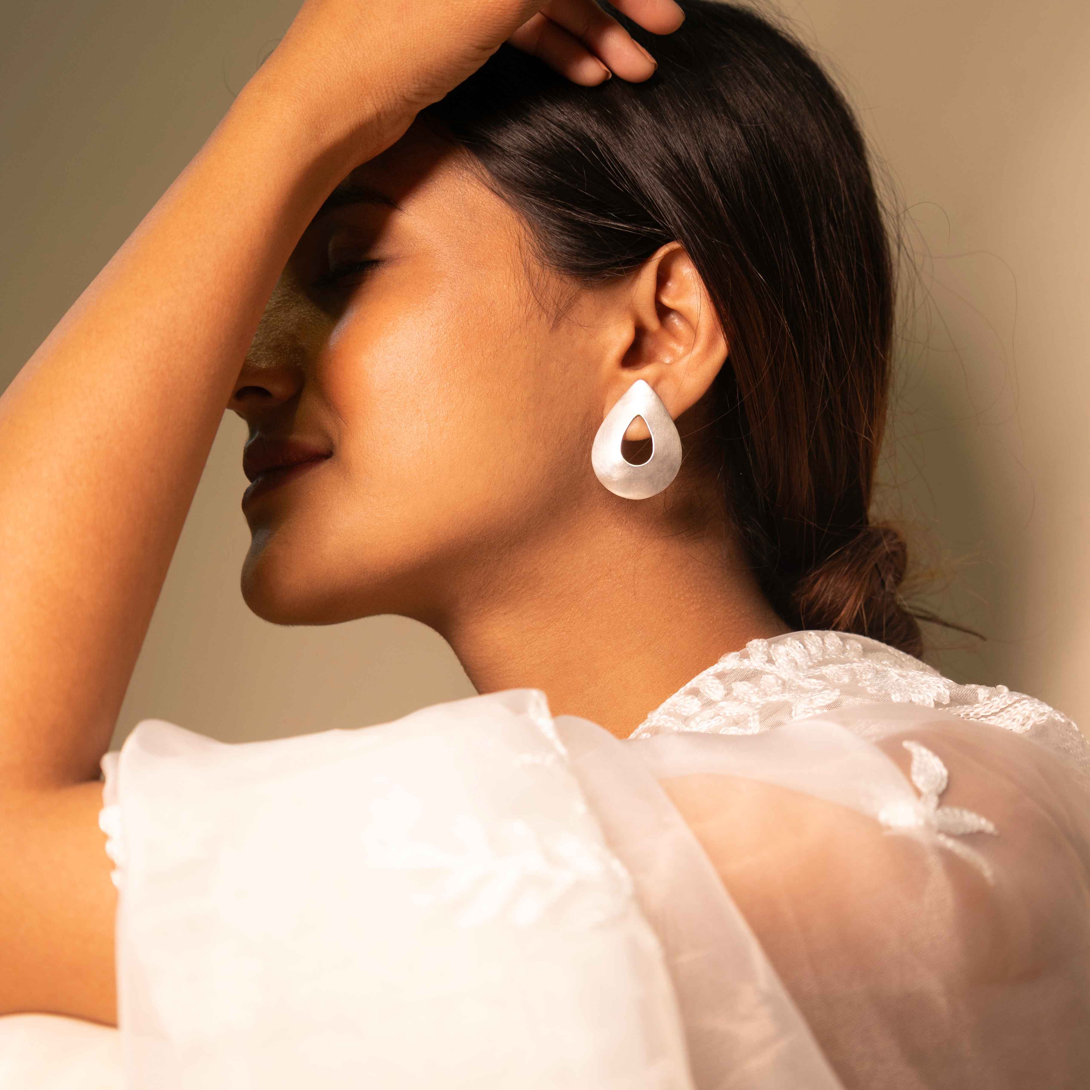 Adya Matte Drop Stud Earring