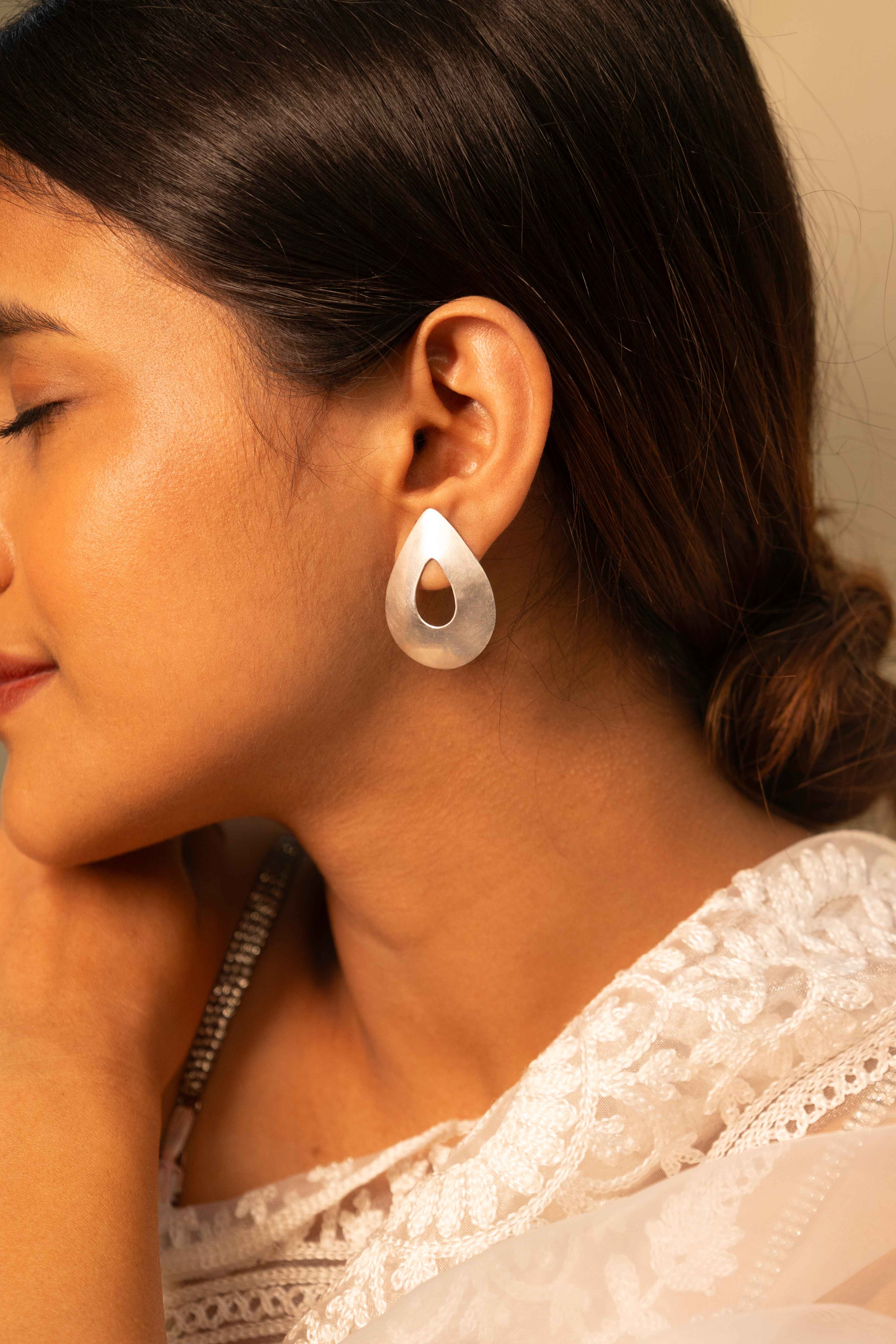 Adya Matte Drop Stud Earring