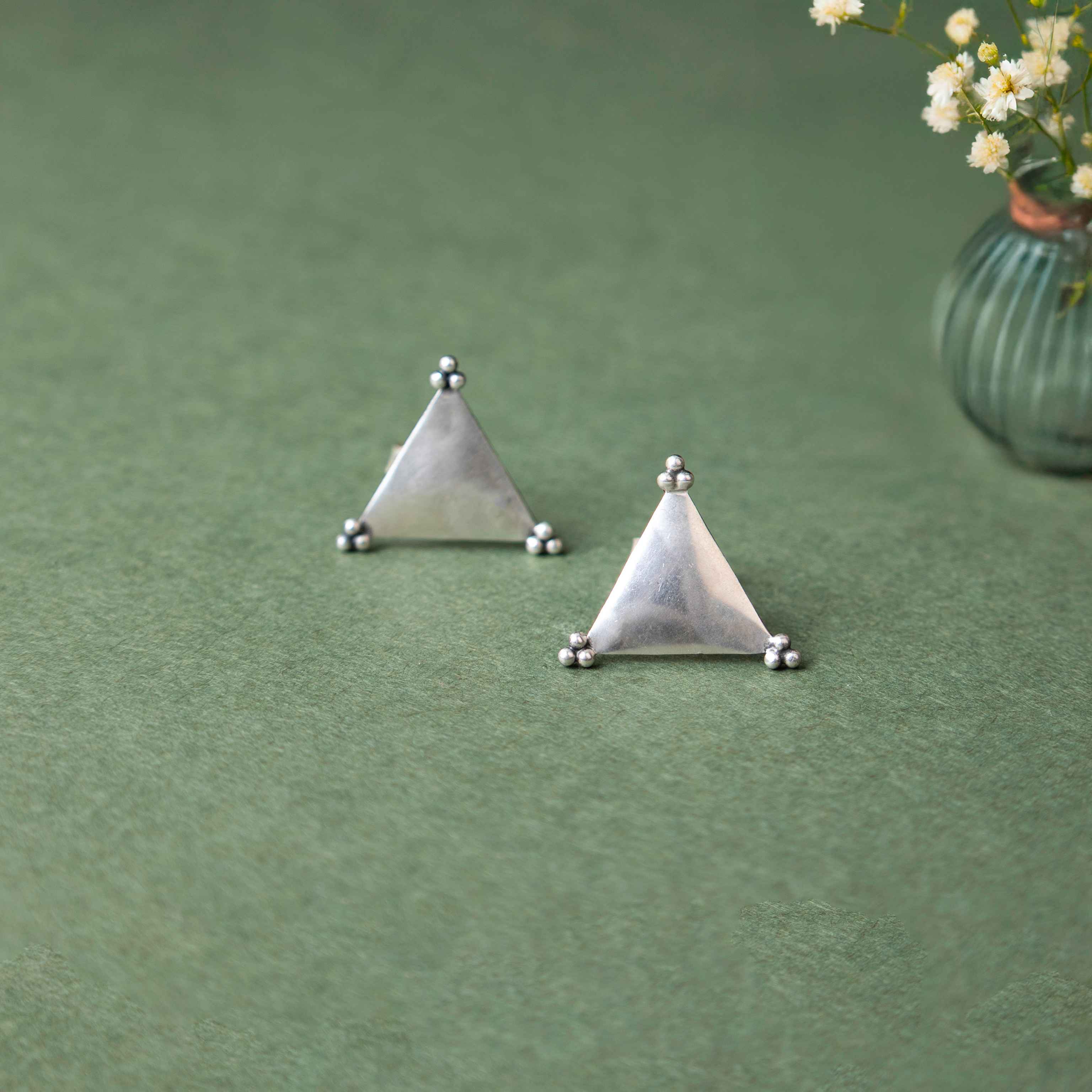 Adya Matte Triangle Stud Earring
