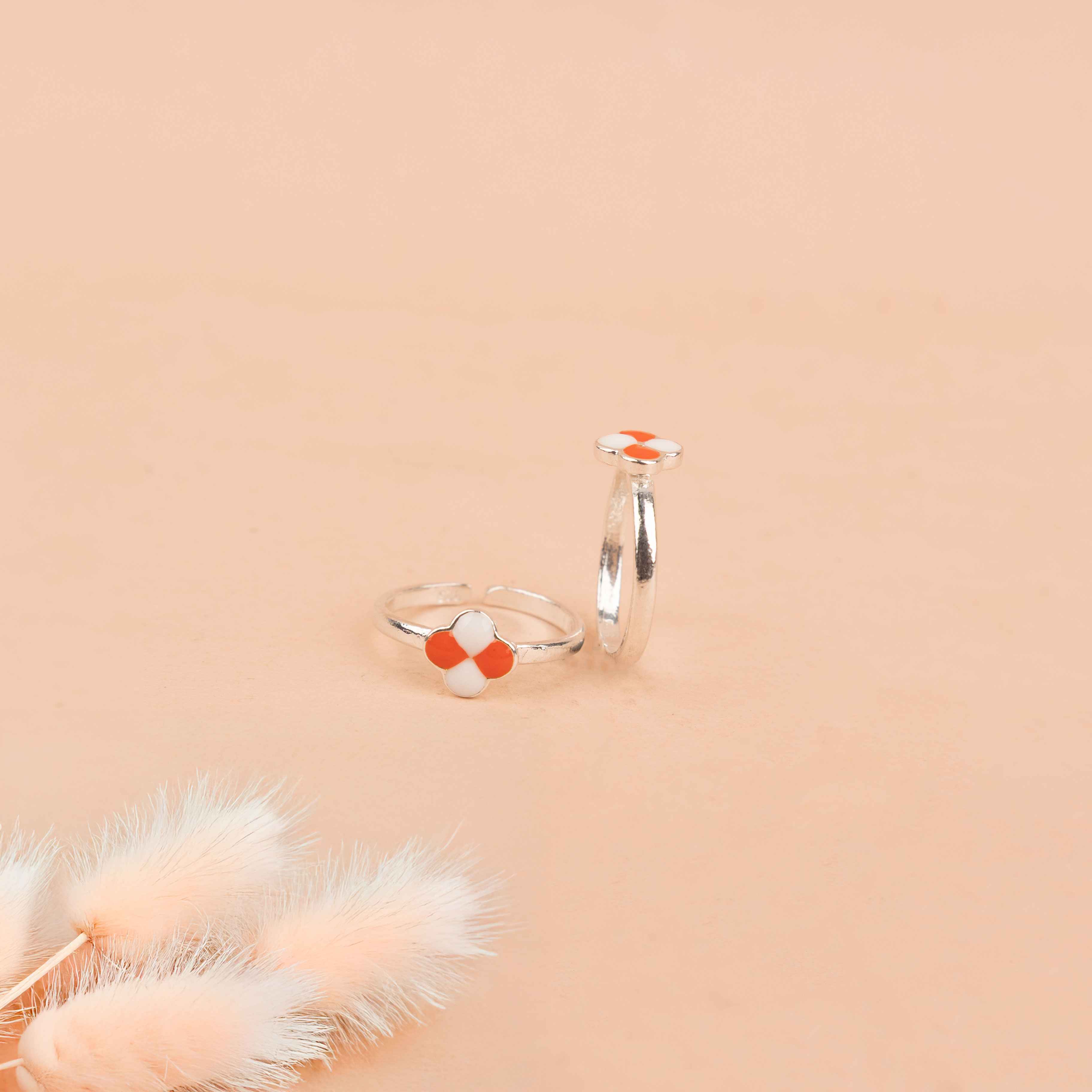 Adya Orange Blossom Bud Toe Ring Cum Midi Ring