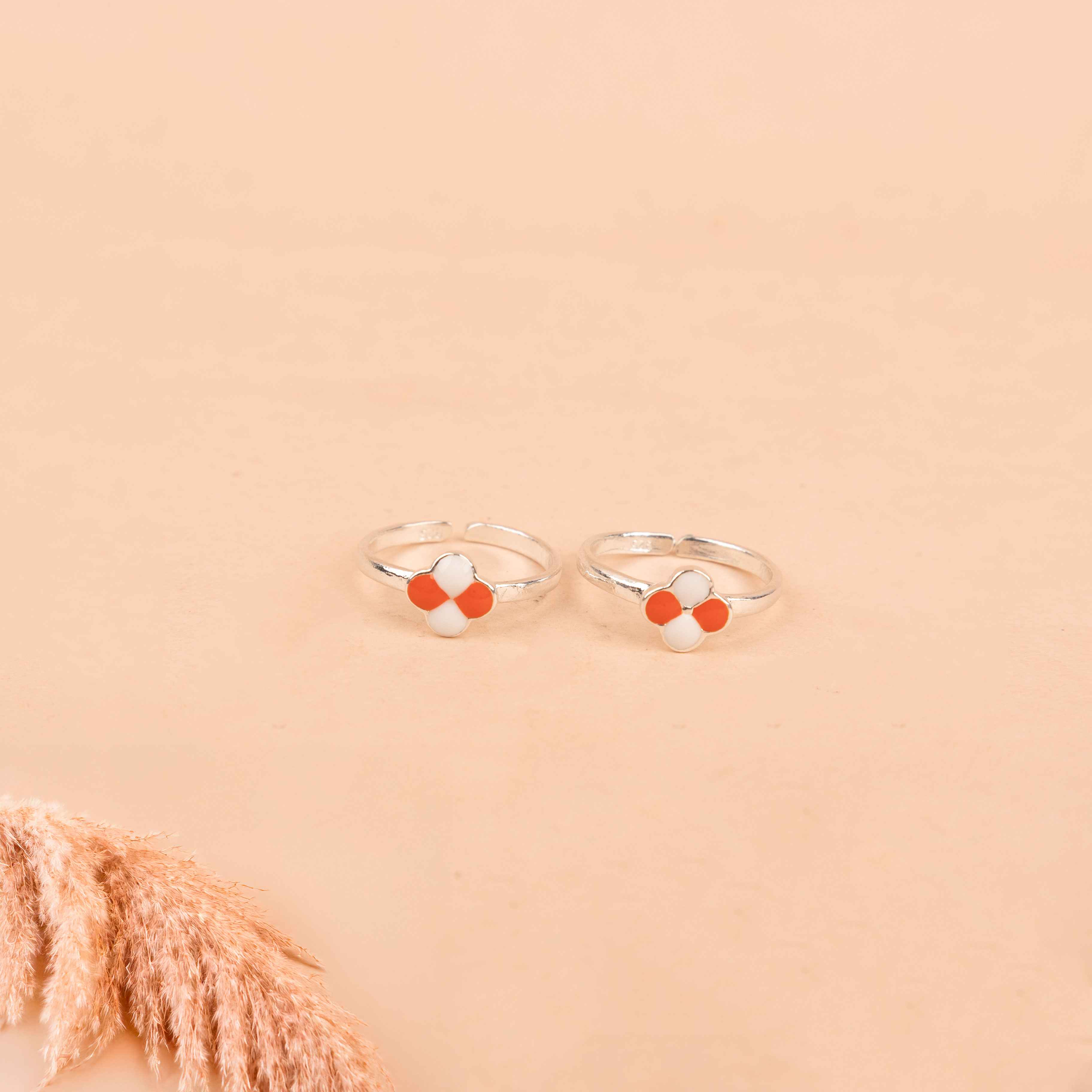 Adya Orange Blossom Bud Toe Ring Cum Midi Ring