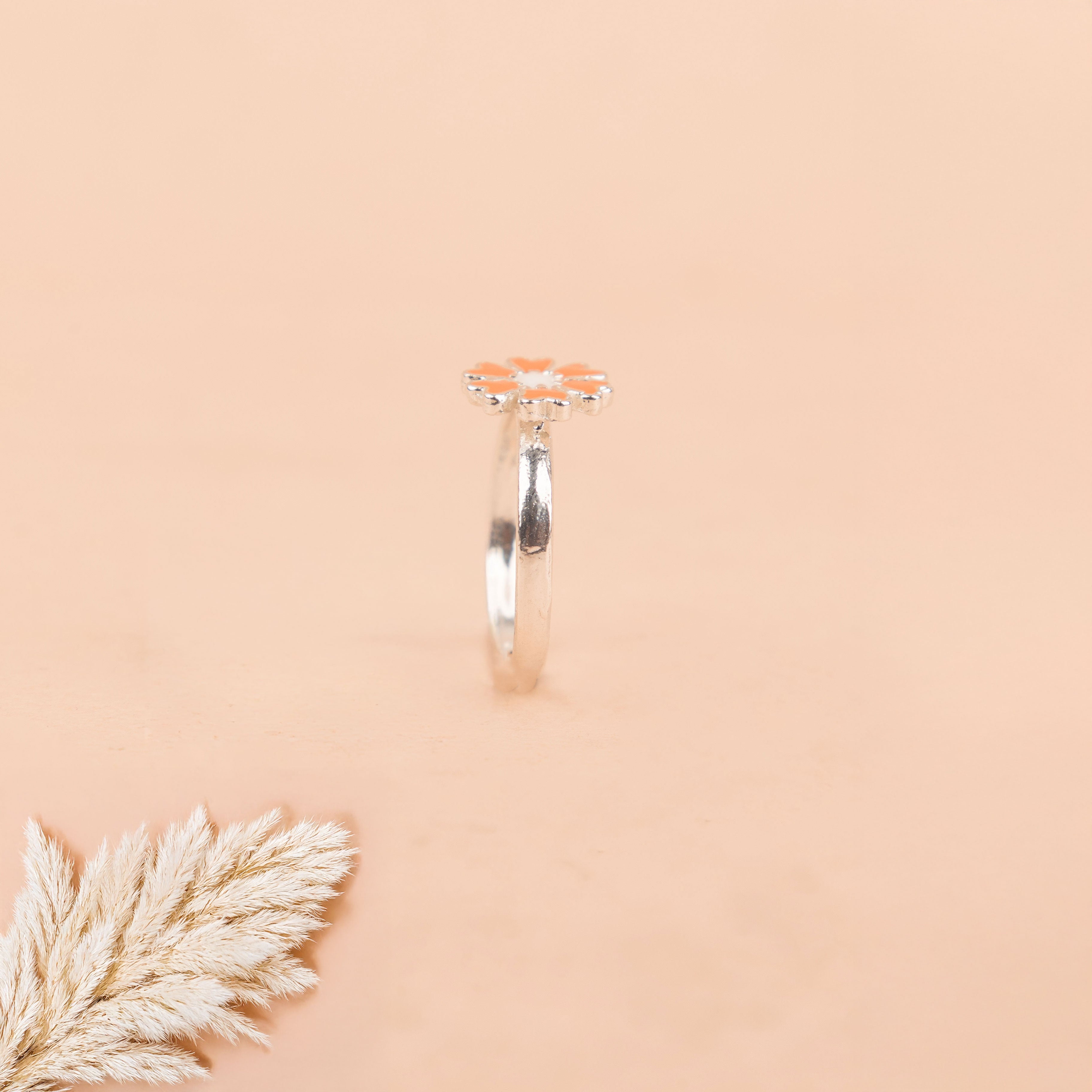 Adya Orange Petal Midi Ring