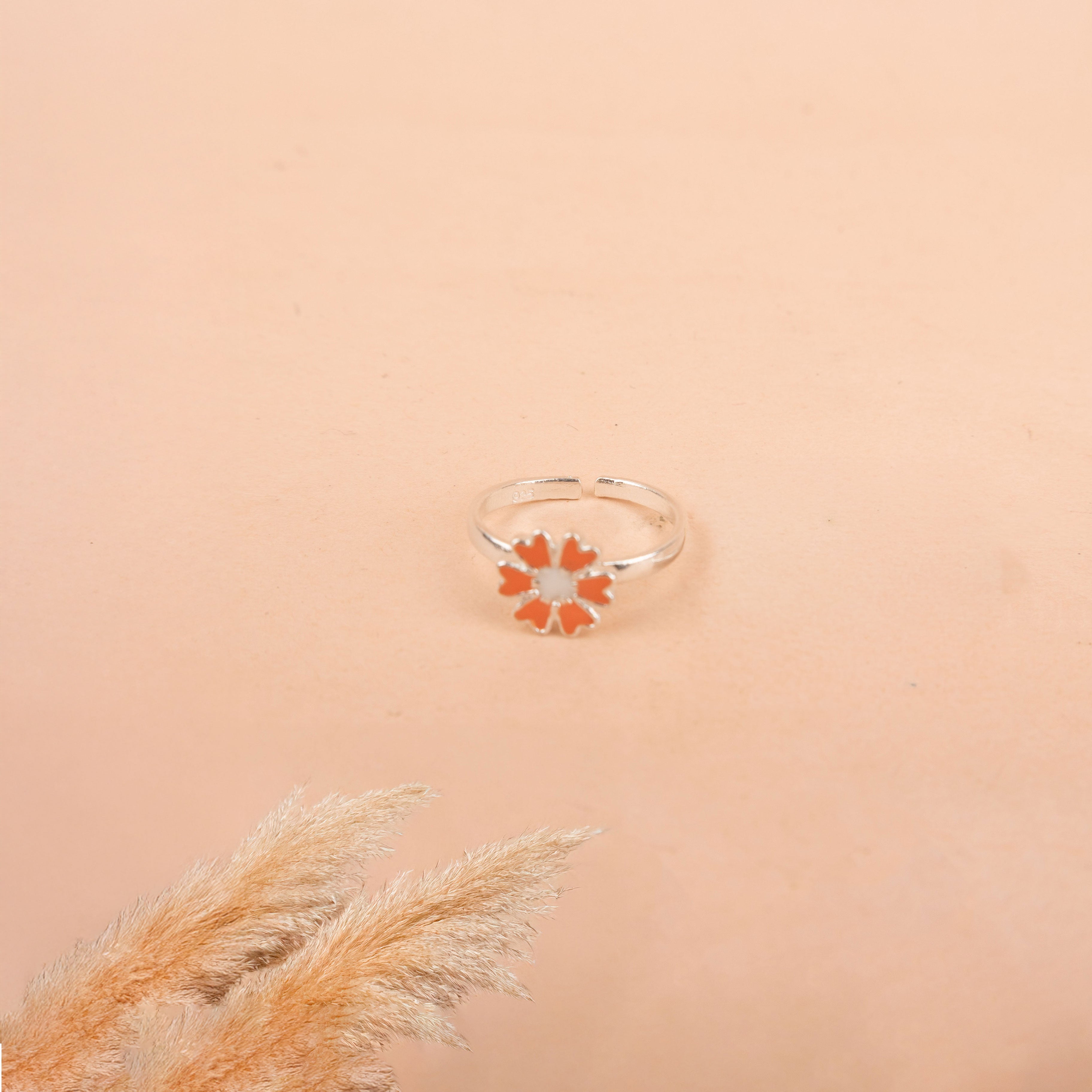 Adya Orange Petal Midi Ring