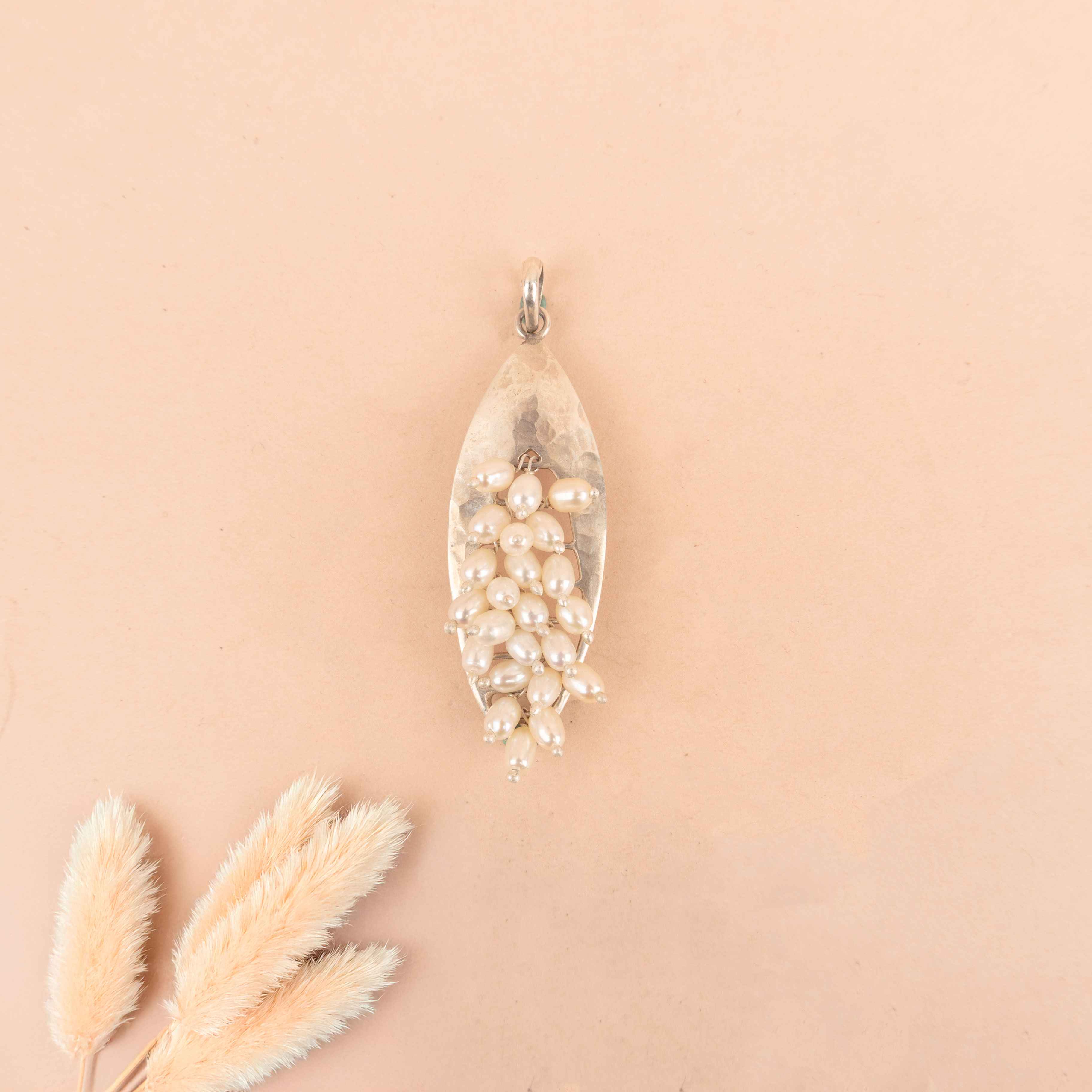 Adya Textured Pearl Bunch Pendant