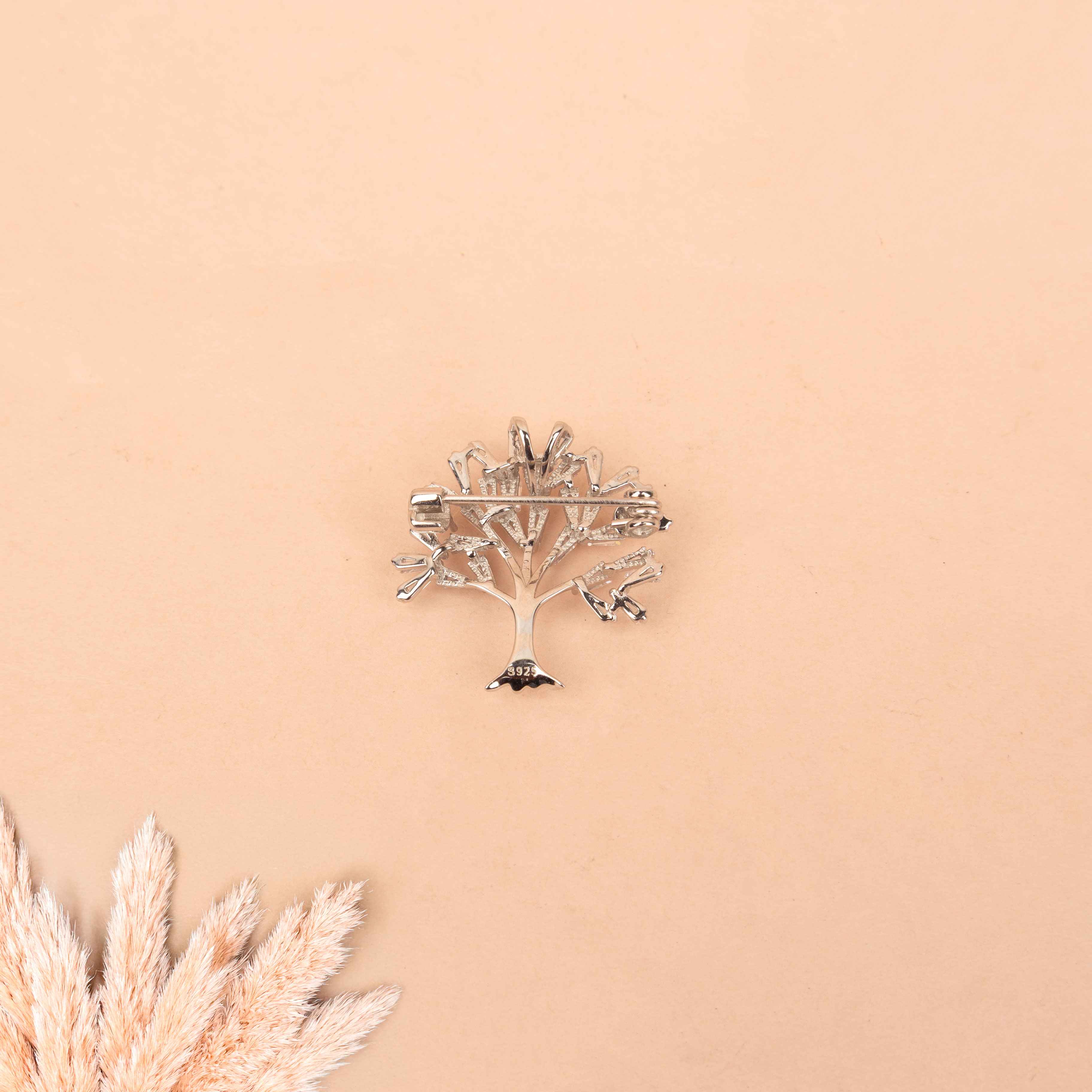 Adya White Kalpavraksh Brooch cum Pendant