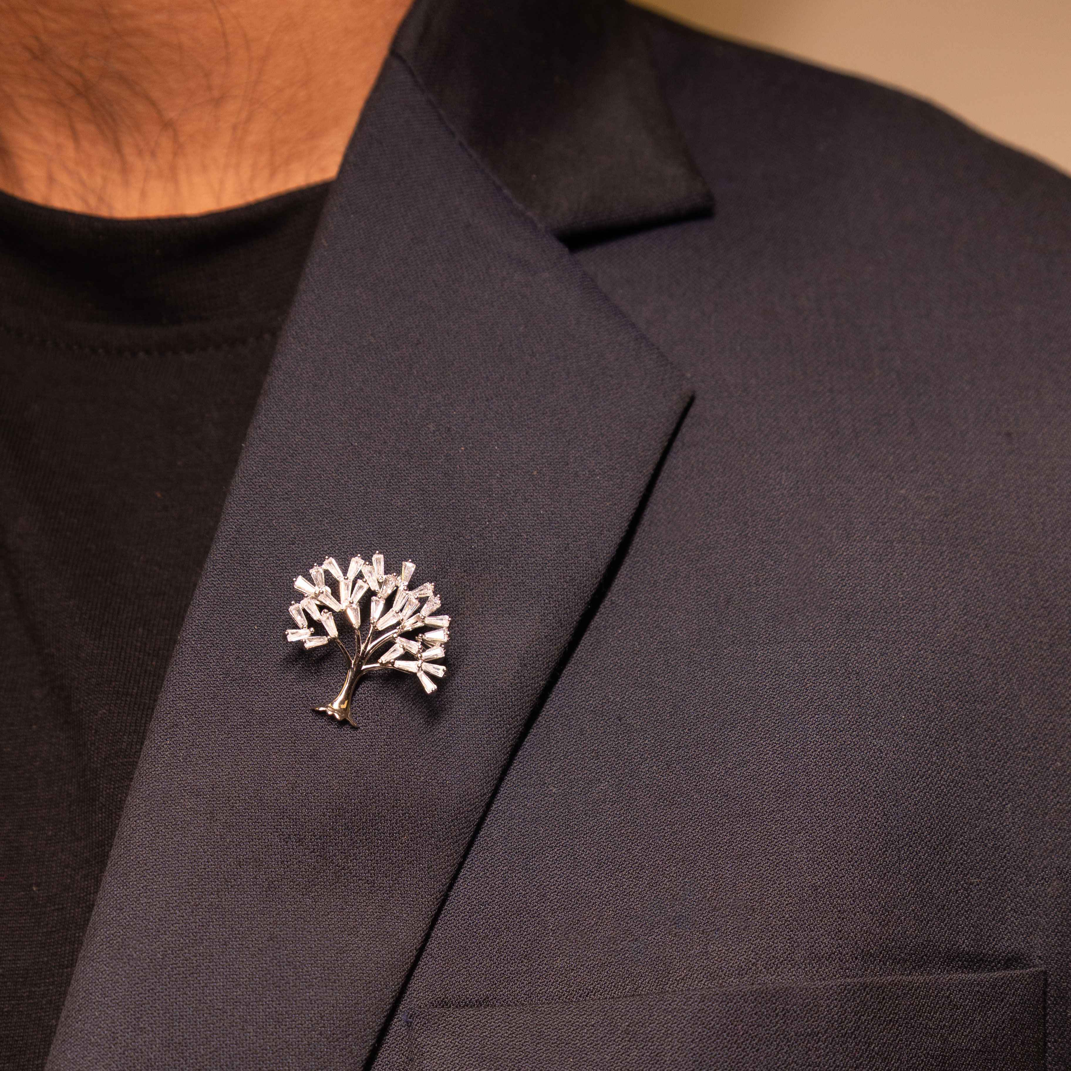 Adya White Kalpavraksh Brooch cum Pendant