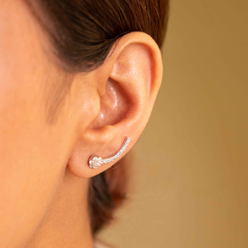 Adya Floral Bloom Fine Stud Earring
