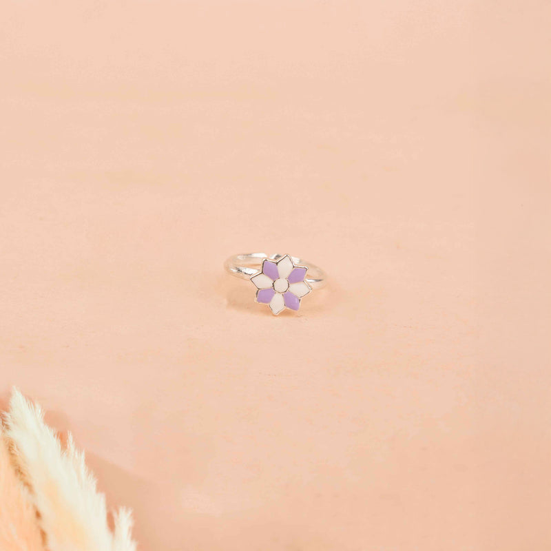 Adya Purple Bloom Midi Ring