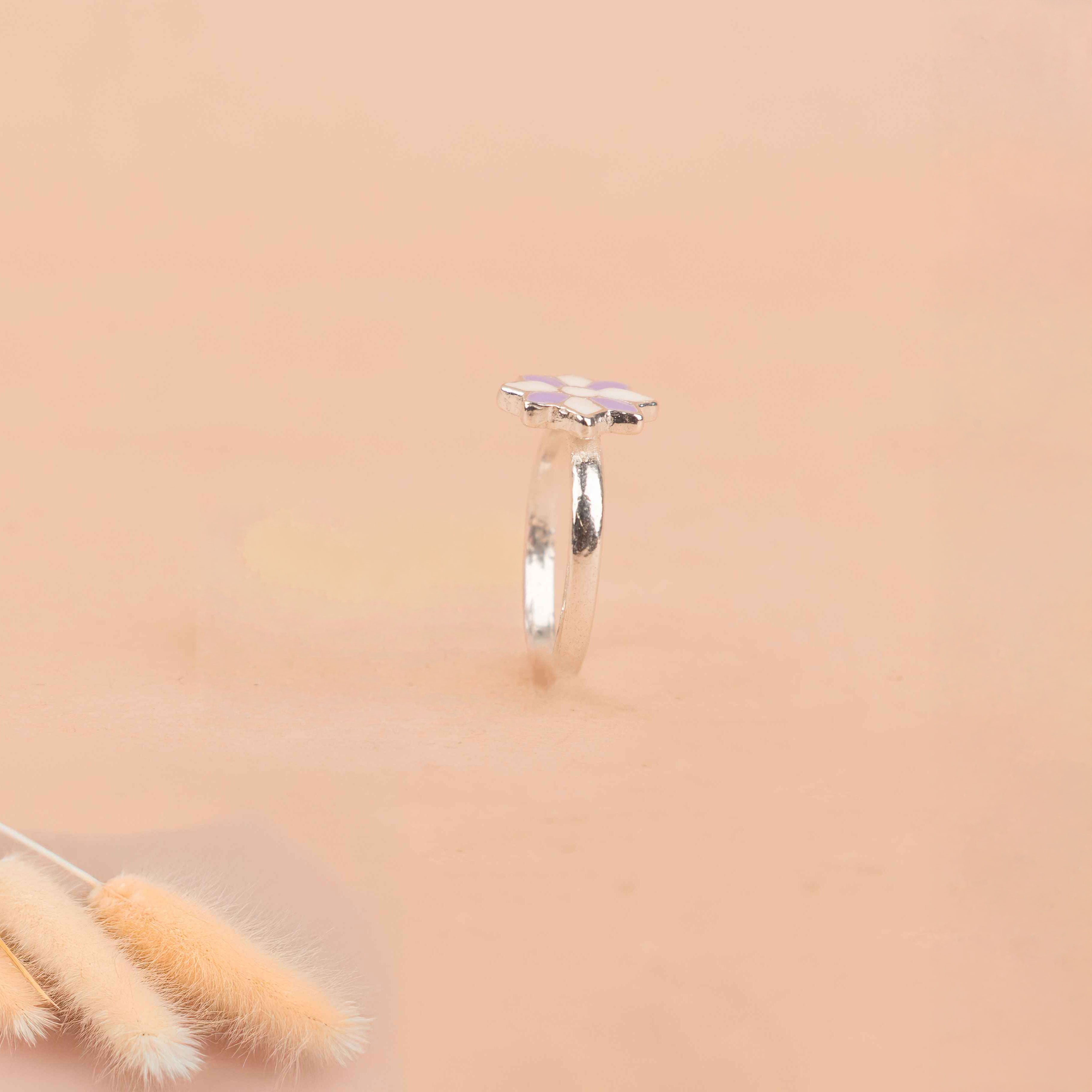 Adya Purple Bloom Midi Ring