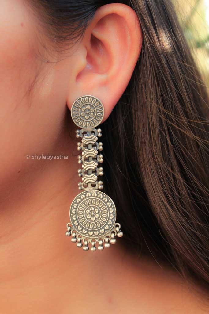Anvaya Sequence Round Motif Earrings