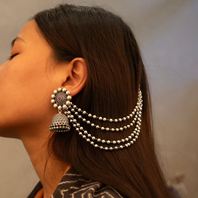 Anvaya Classic Four Layer Ball Earchain