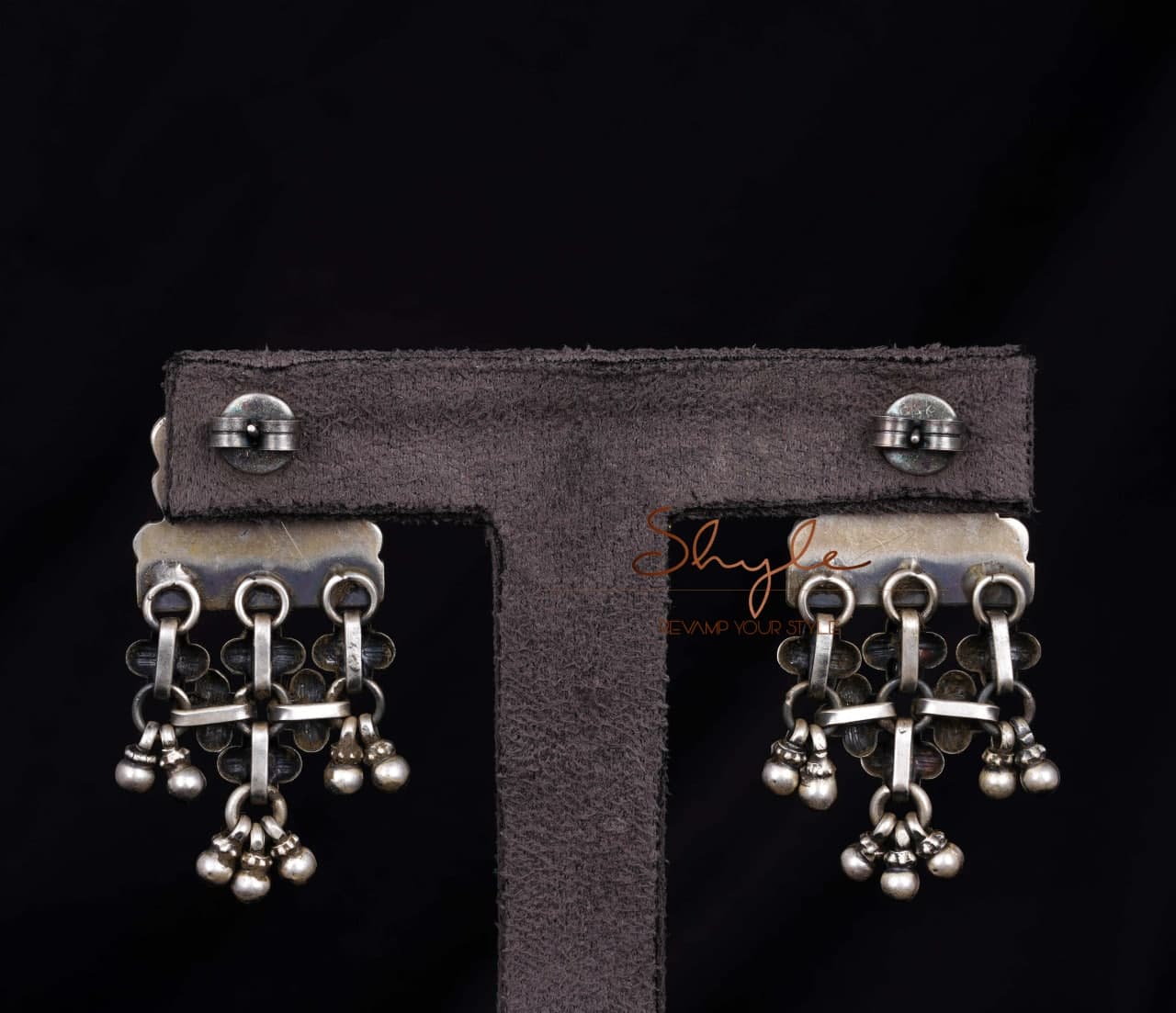 Anvaya Flower Motif Jali Ghughri Earrings