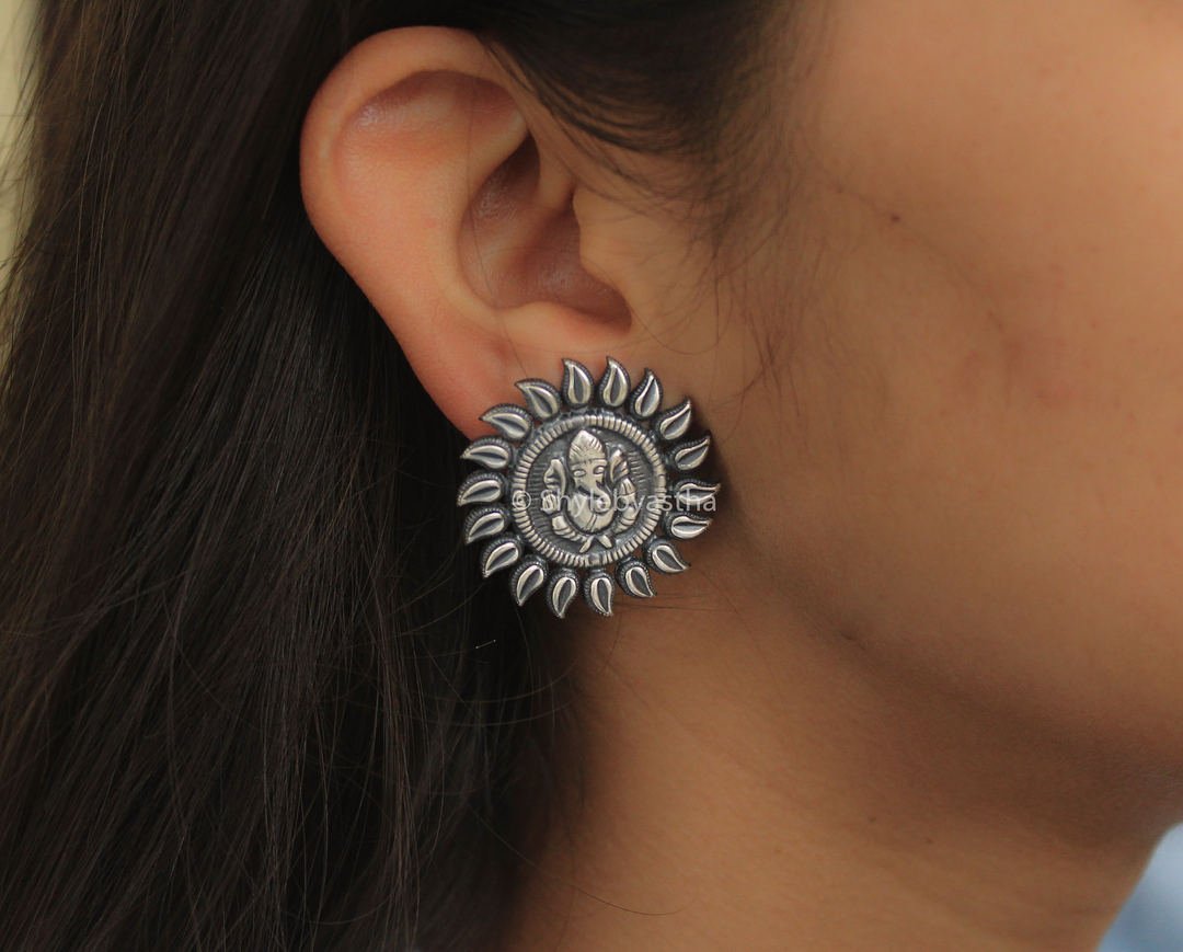 Anvaya Ganesha Studs