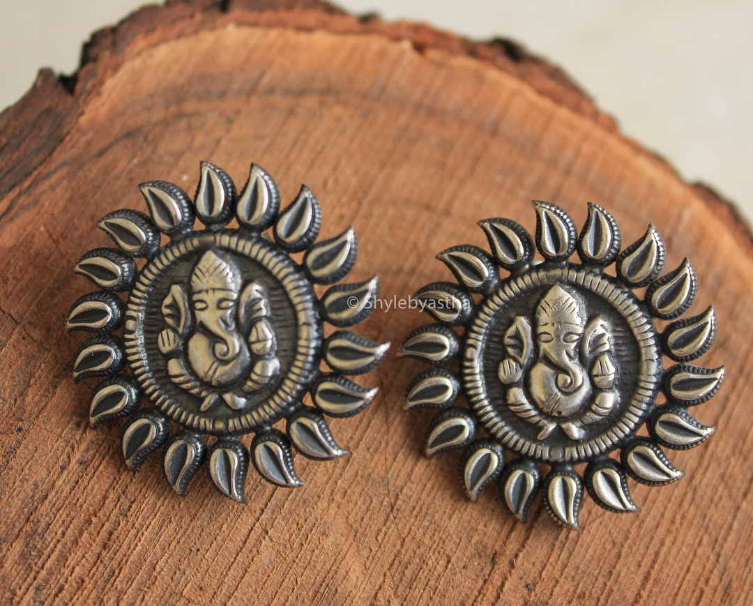 Anvaya Ganesha Studs