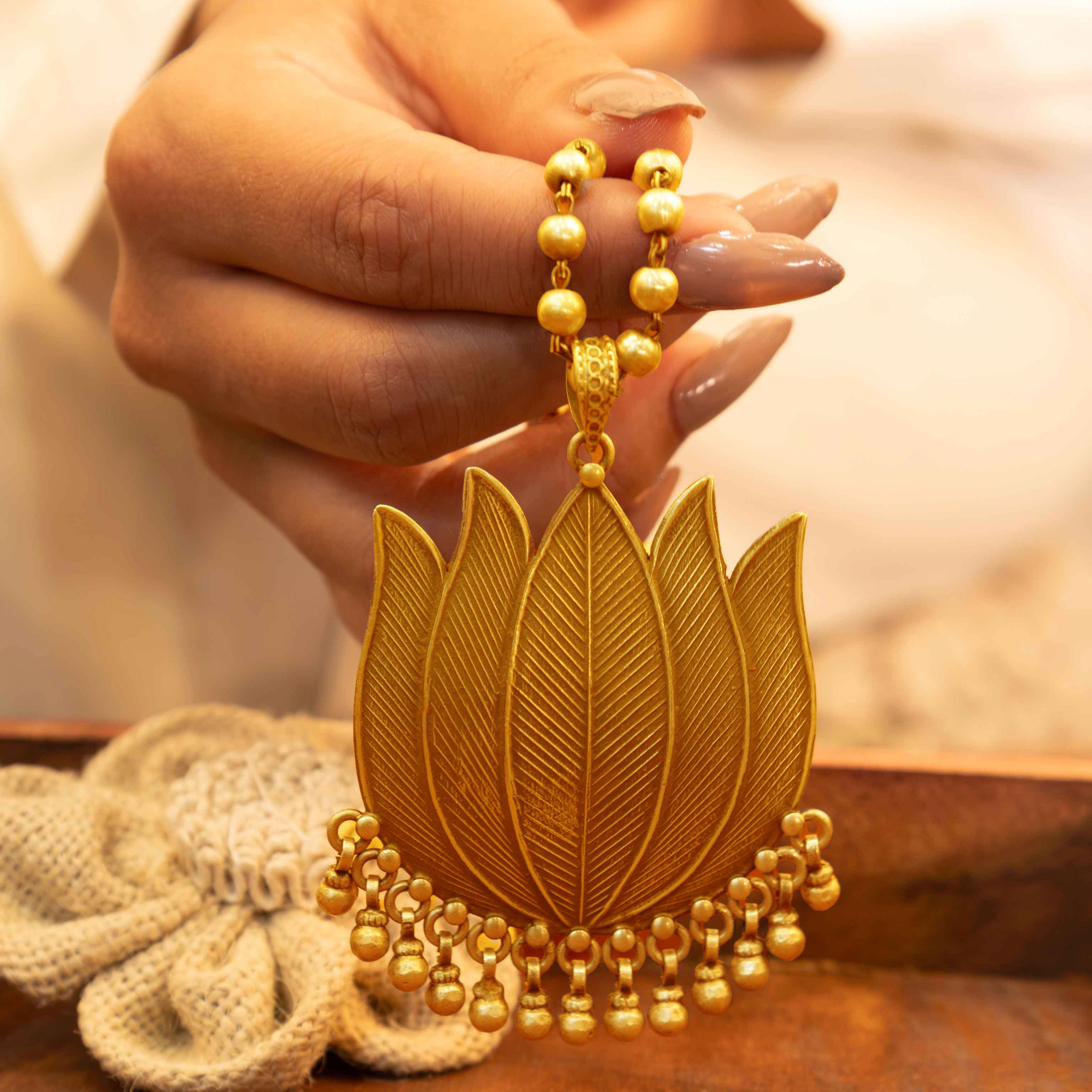 Anvaya Intricate Lotus Necklace