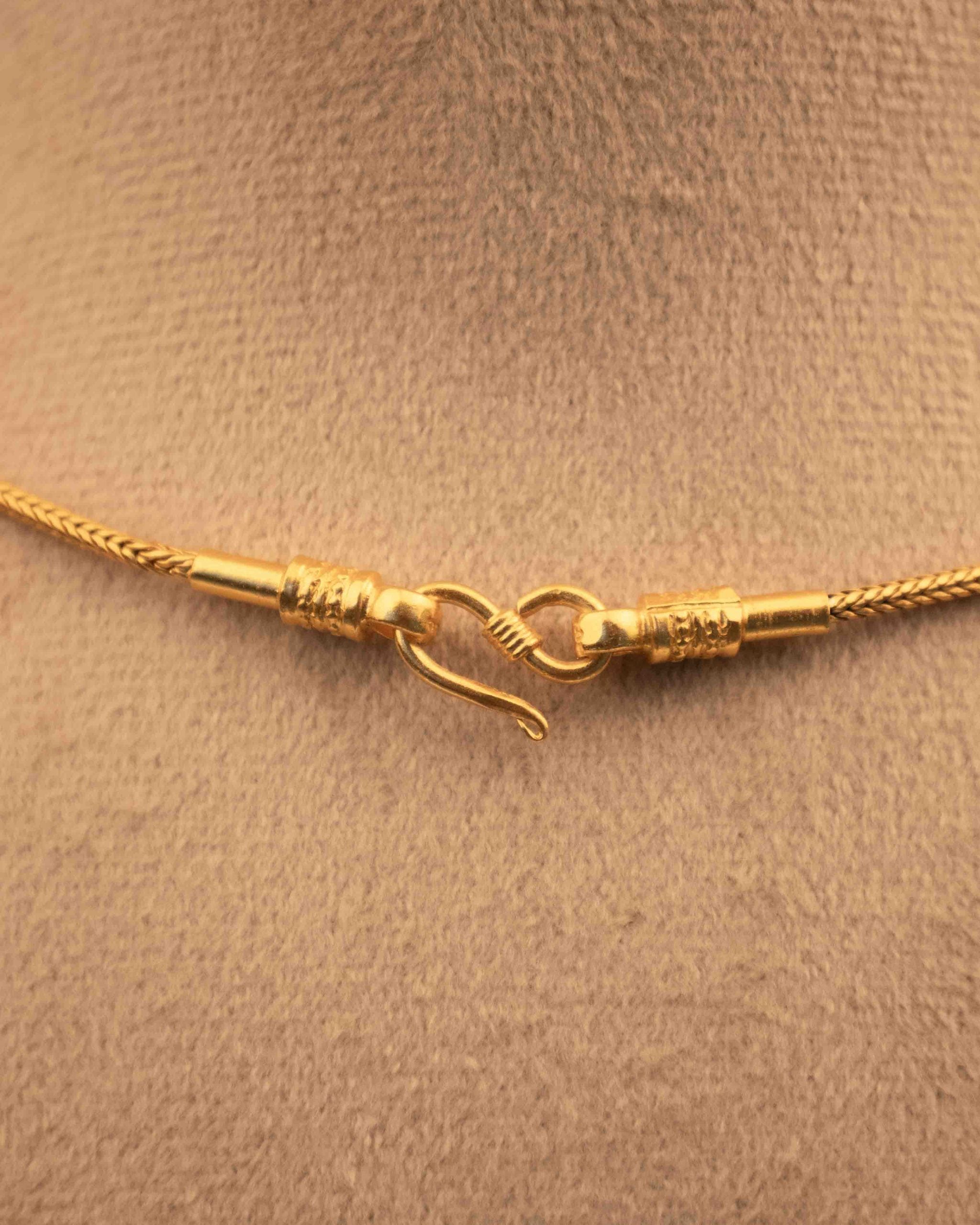 Anvaya Pearl Bordered Intricate Flower Gold Plated Pendant