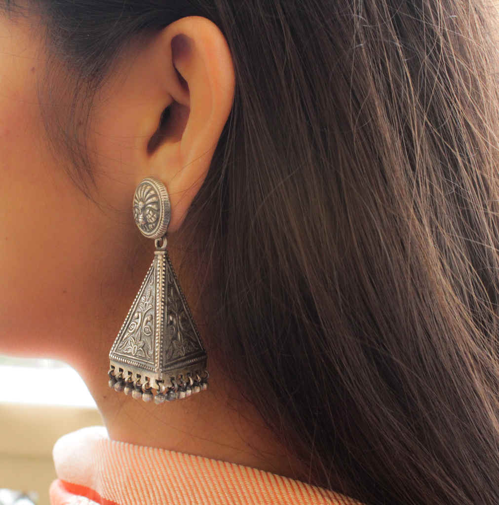Anvaya Pyramid Drop Jhumkas