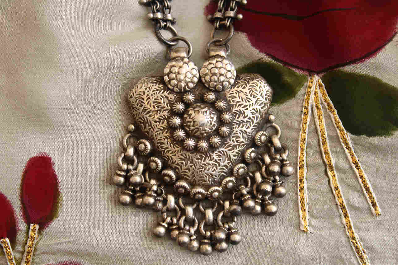 Anvaya Quirky Silver Neckpiece