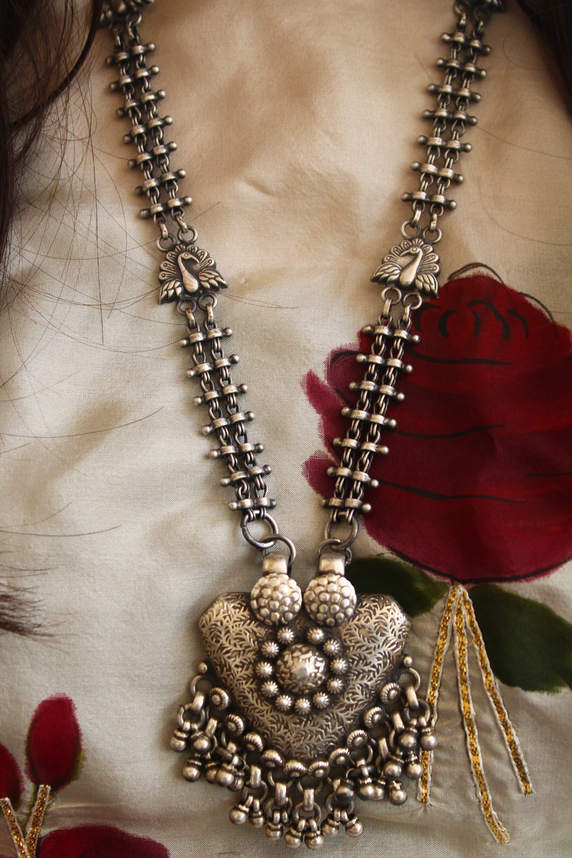 Anvaya Quirky Silver Neckpiece