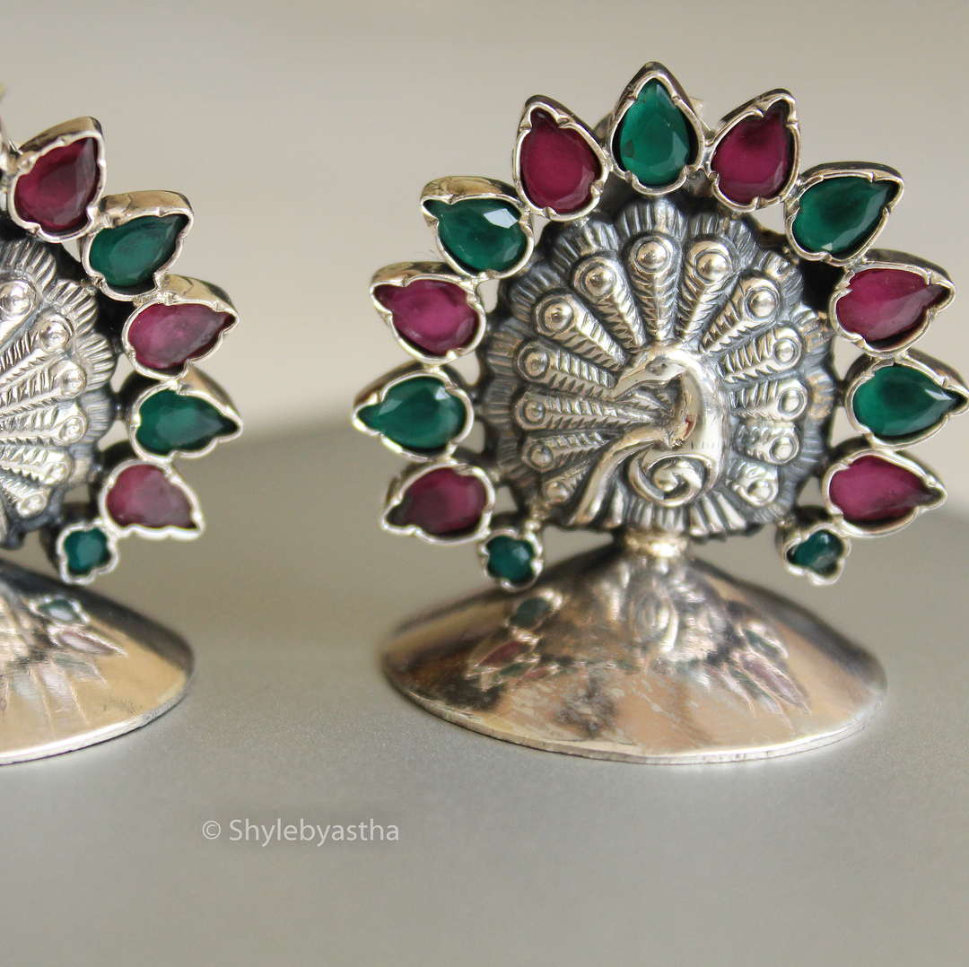 Anvaya Stone Peacock Studs