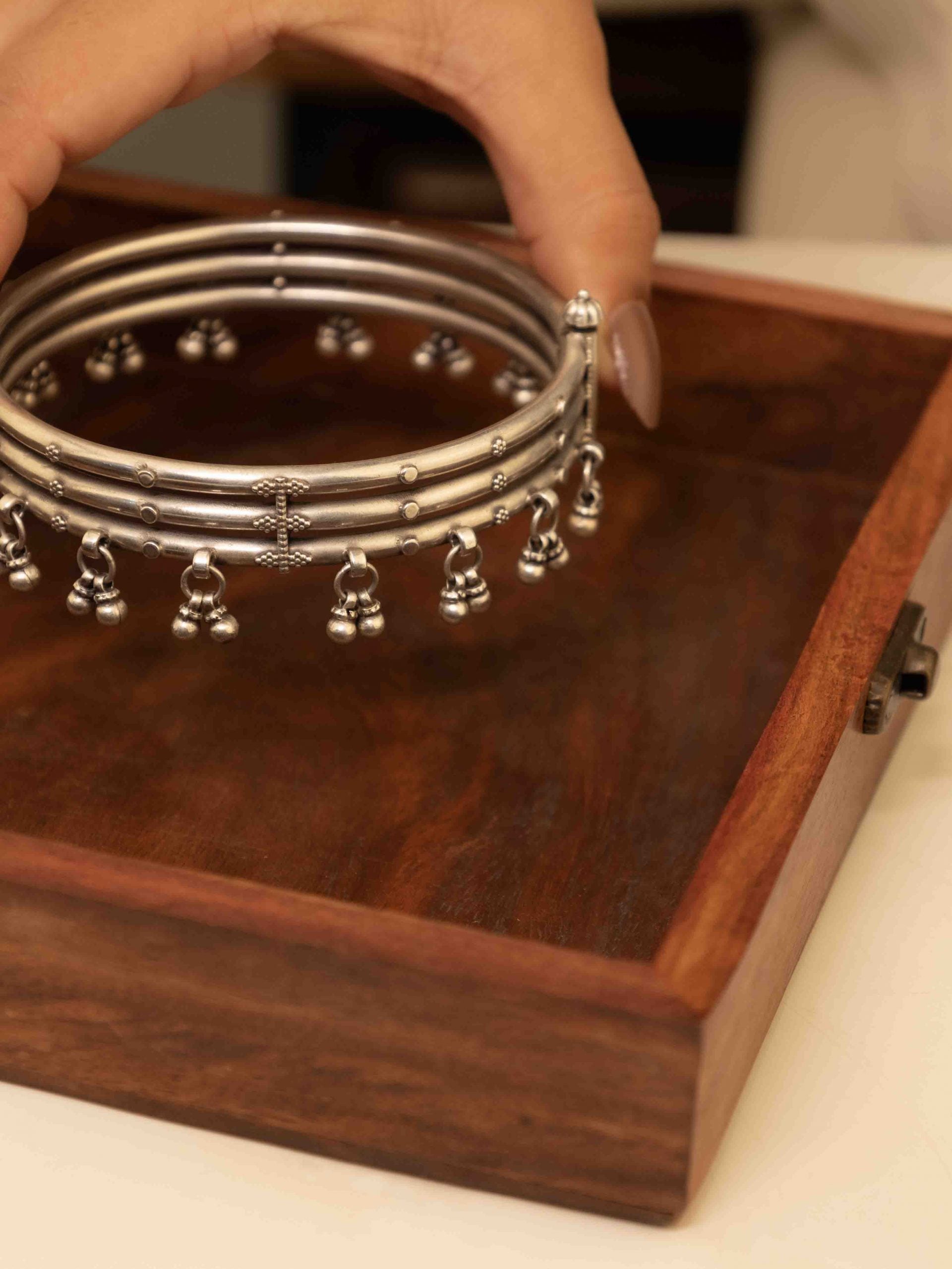 Anvaya Timeless Layered Ghughri Ankle Kada