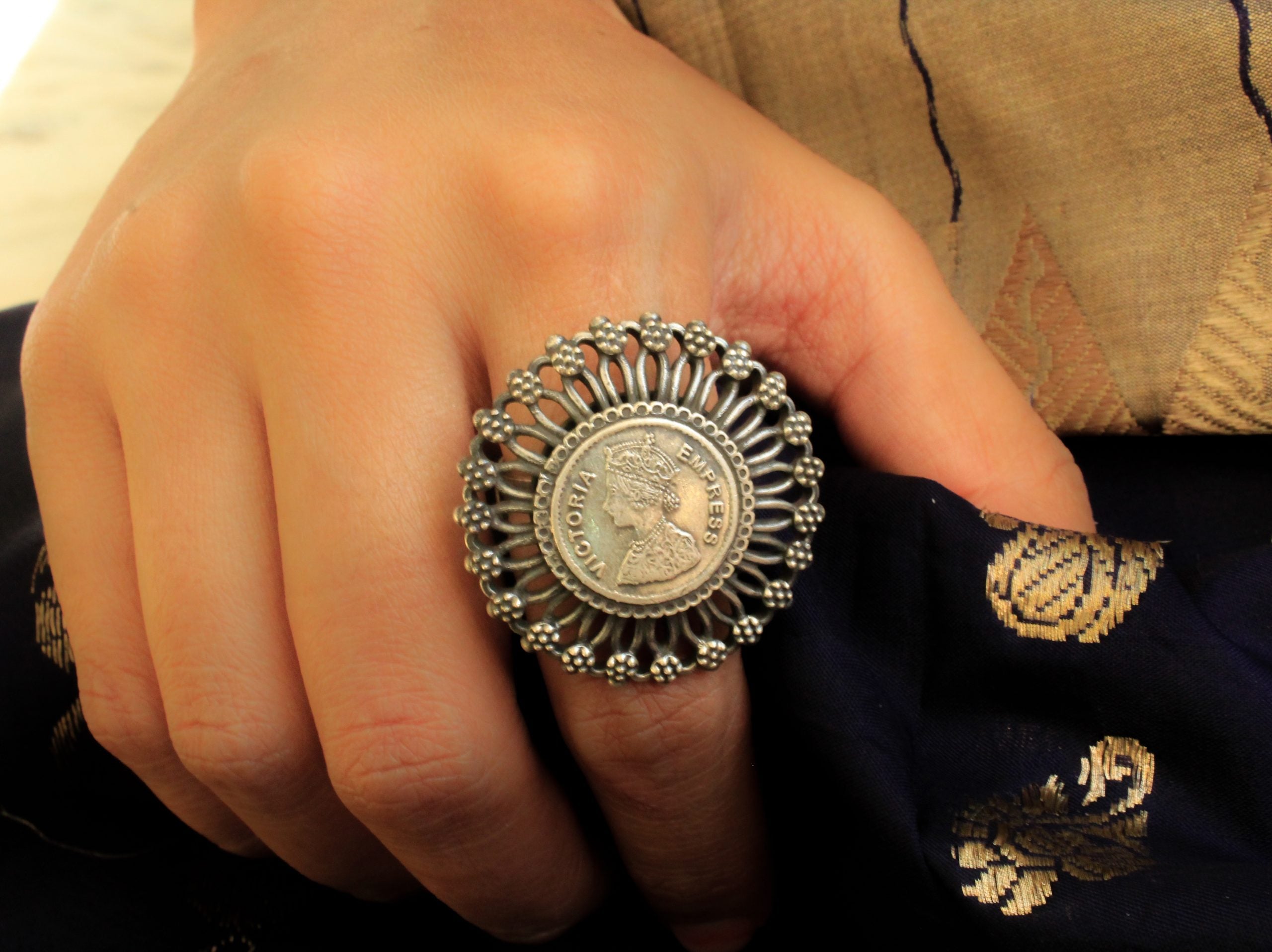 Anvaya Victorian Coin Chakra Ring