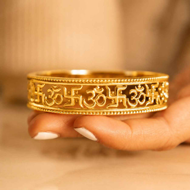 Anvaya Sacred Om Swastik Bangle